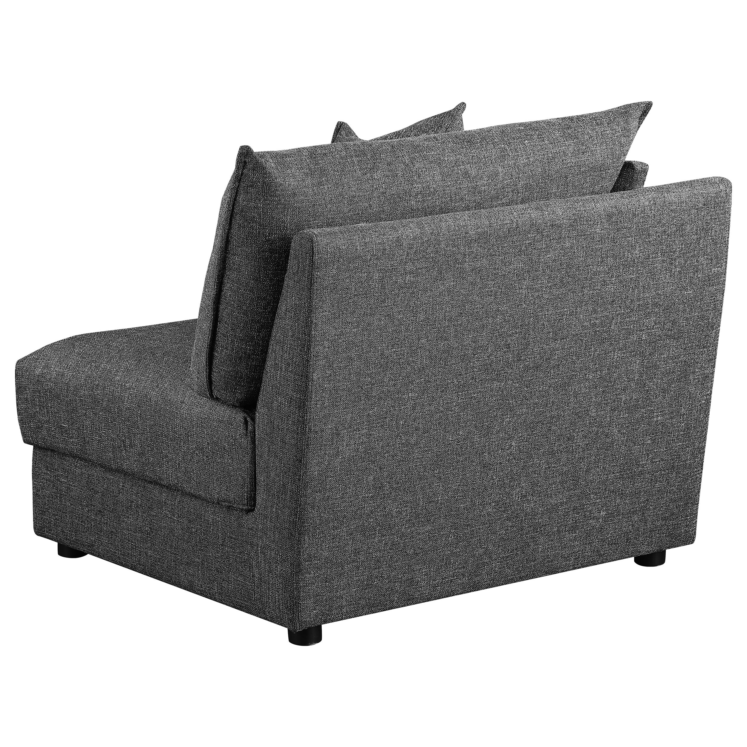 Sasha Upholstered LAF Chair Barely Black — view 6