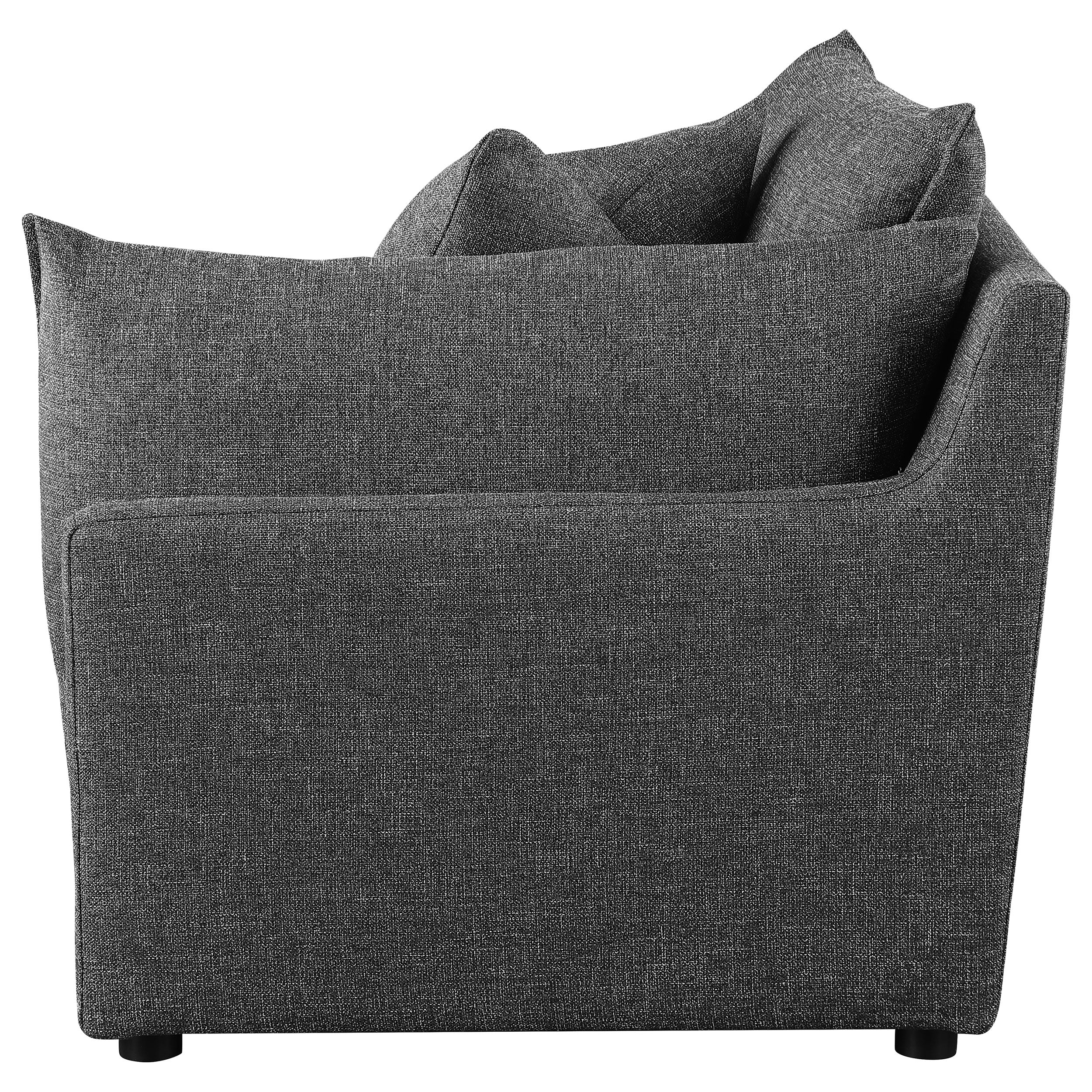 Sasha Upholstered RAF Chair Barely Black — view 3