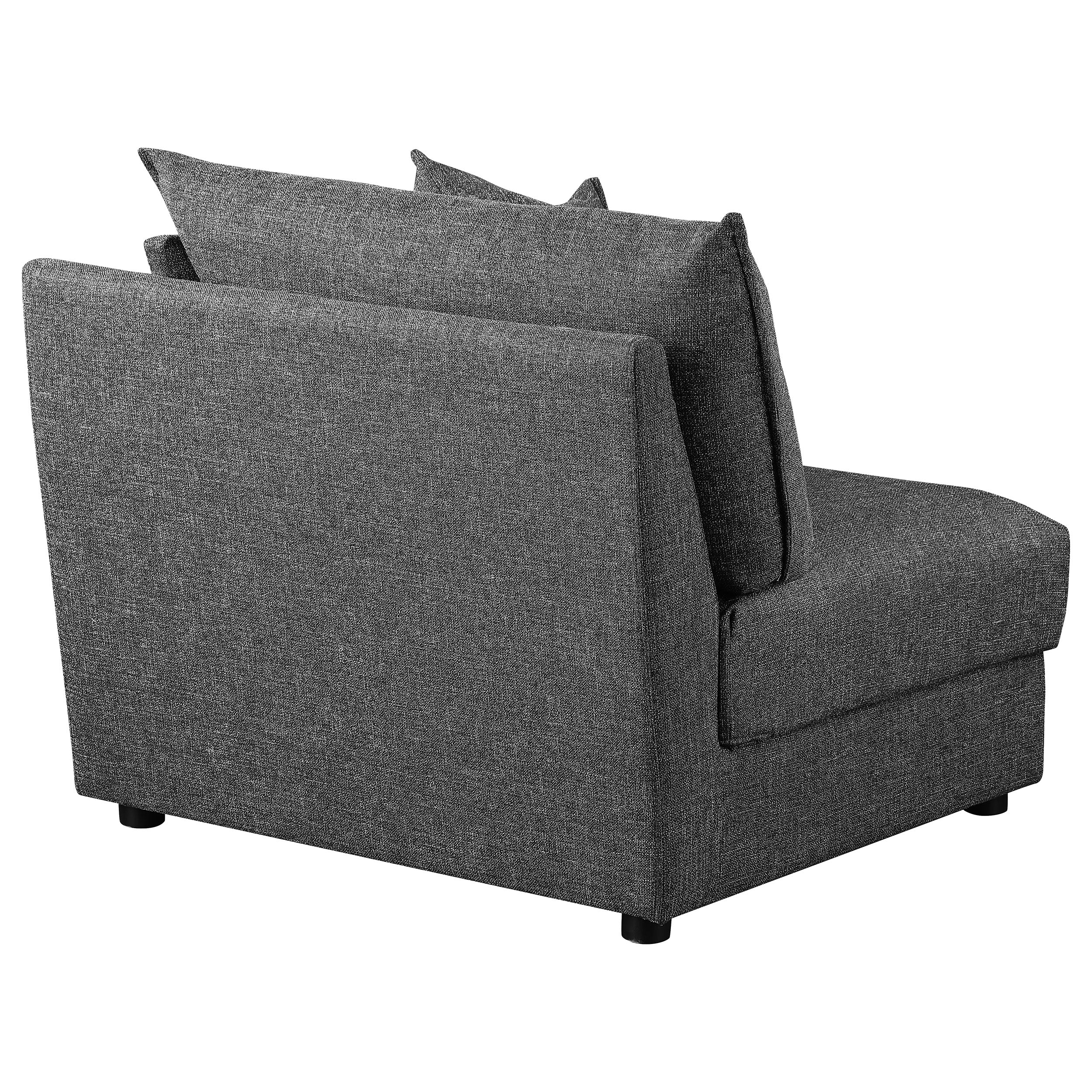 Sasha Upholstered RAF Chair Barely Black — view 5