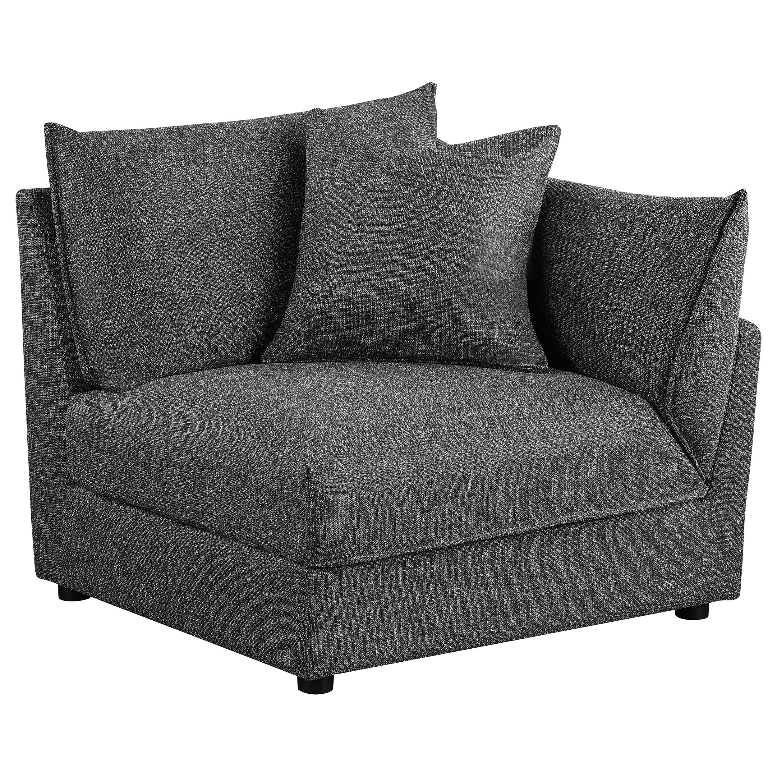 Sasha Upholstered RAF Chair Barely Black — view 7
