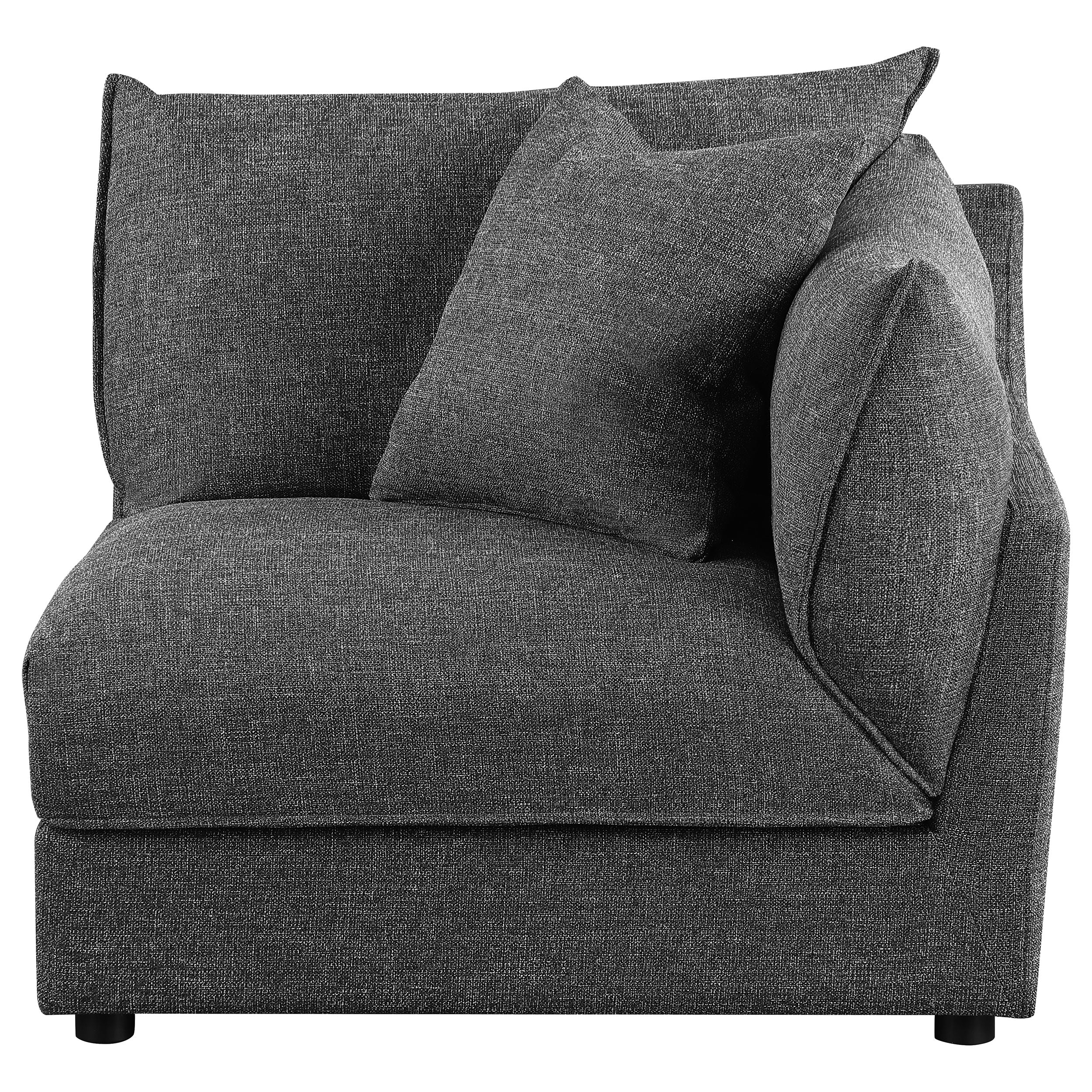 Sasha Upholstered RAF Chair Barely Black — view 8