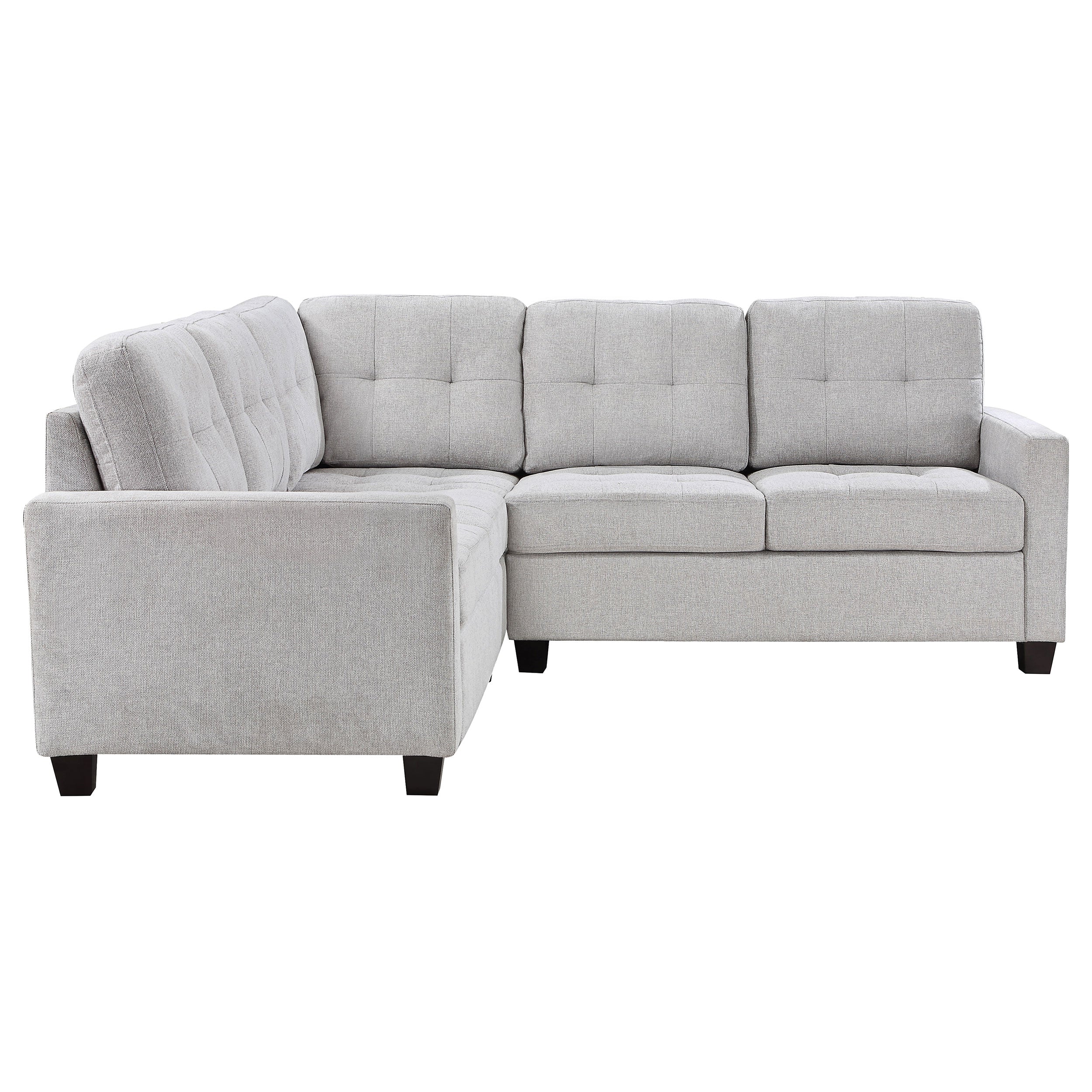 Georgina 3-piece Upholstered Sectional Sofa Steel Beige — view 5