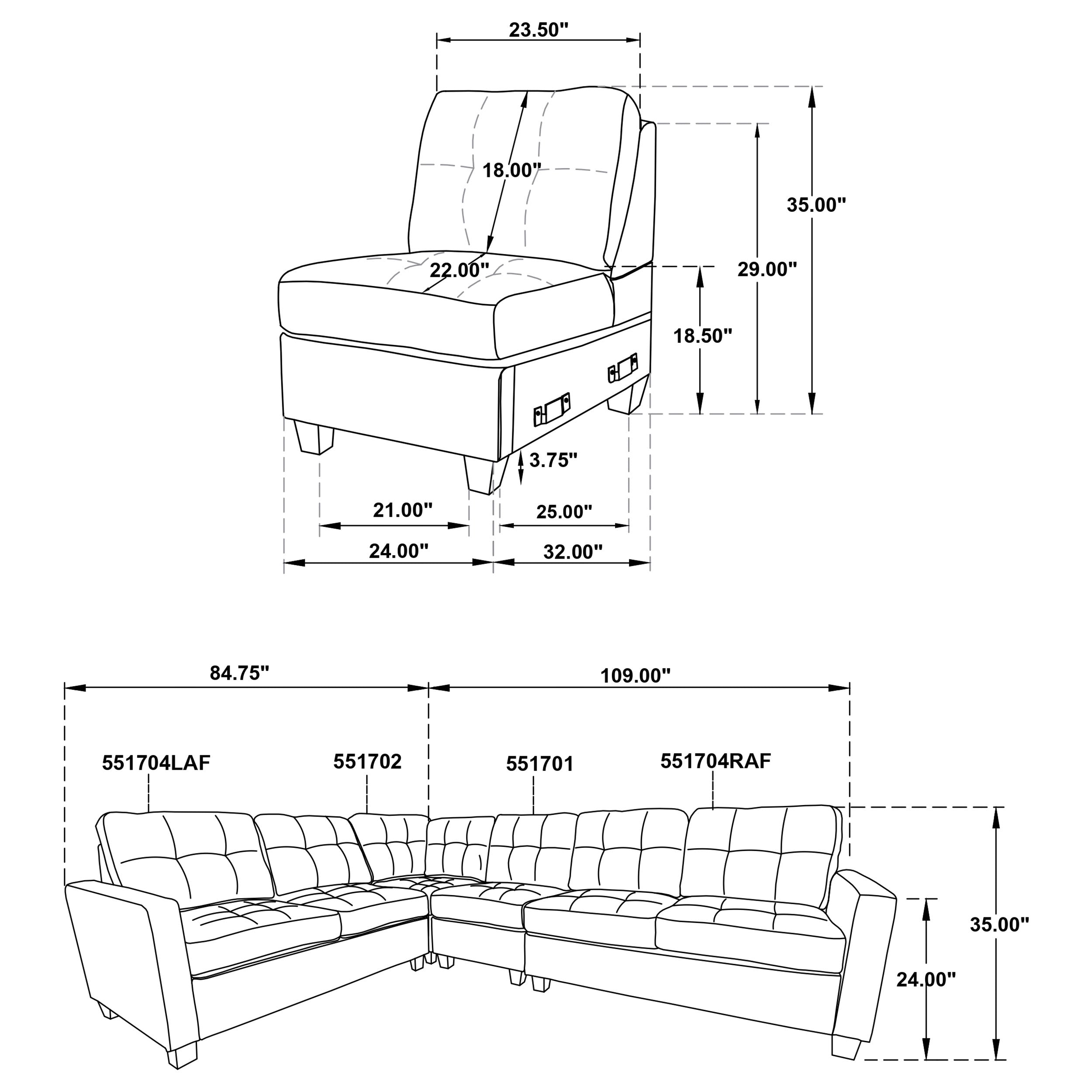 Georgina 4-piece Upholstered Modular Sectional Sofa Beige — view 7
