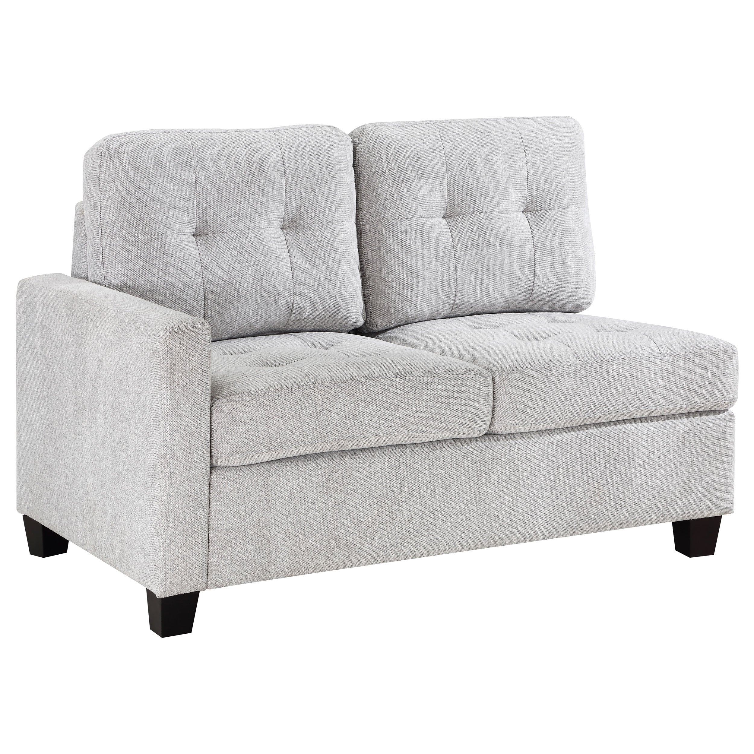 Georgina Upholstered LAF Loveseat Steel Beige — view 1