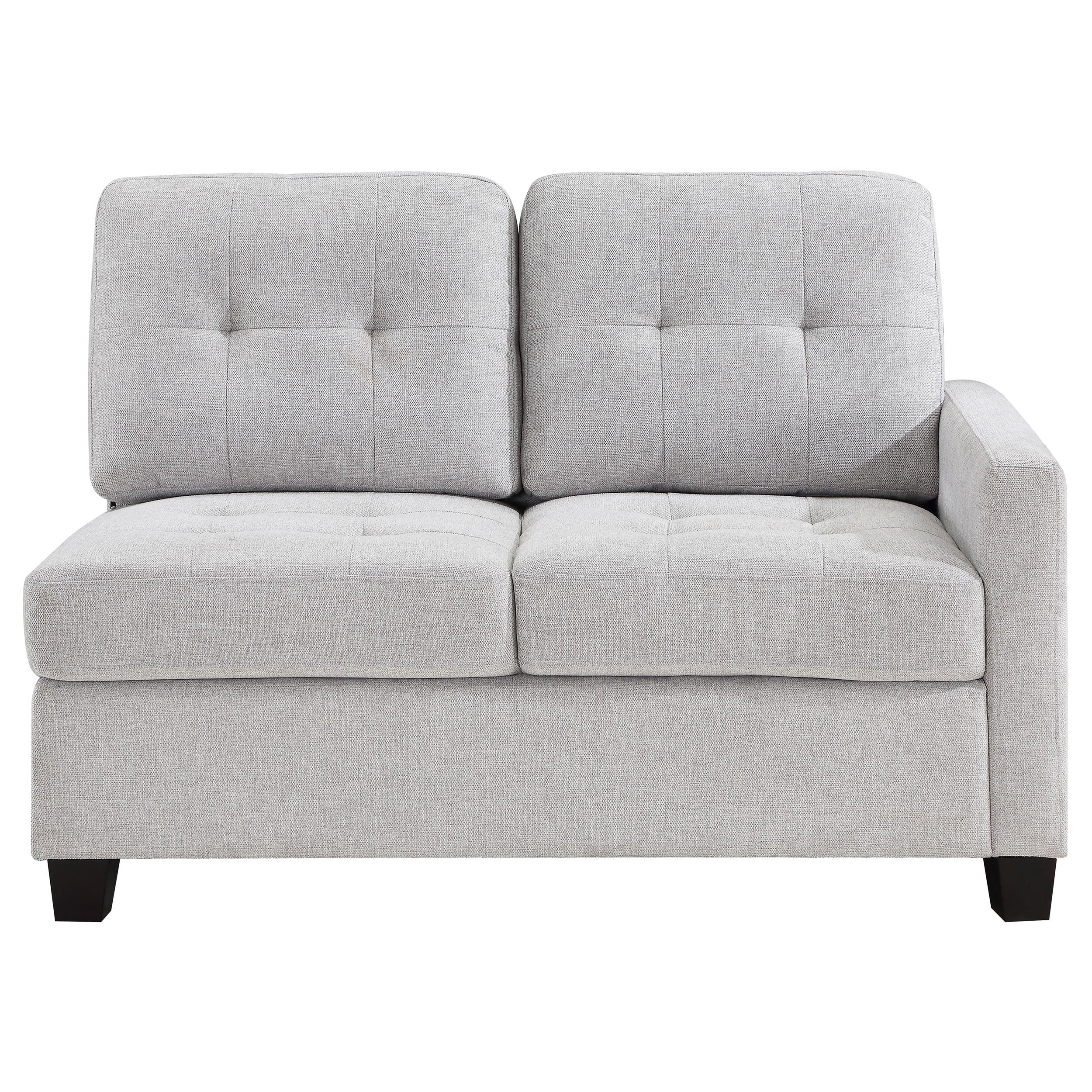 Georgina Upholstered RAF Loveseat Steel Beige — view 2