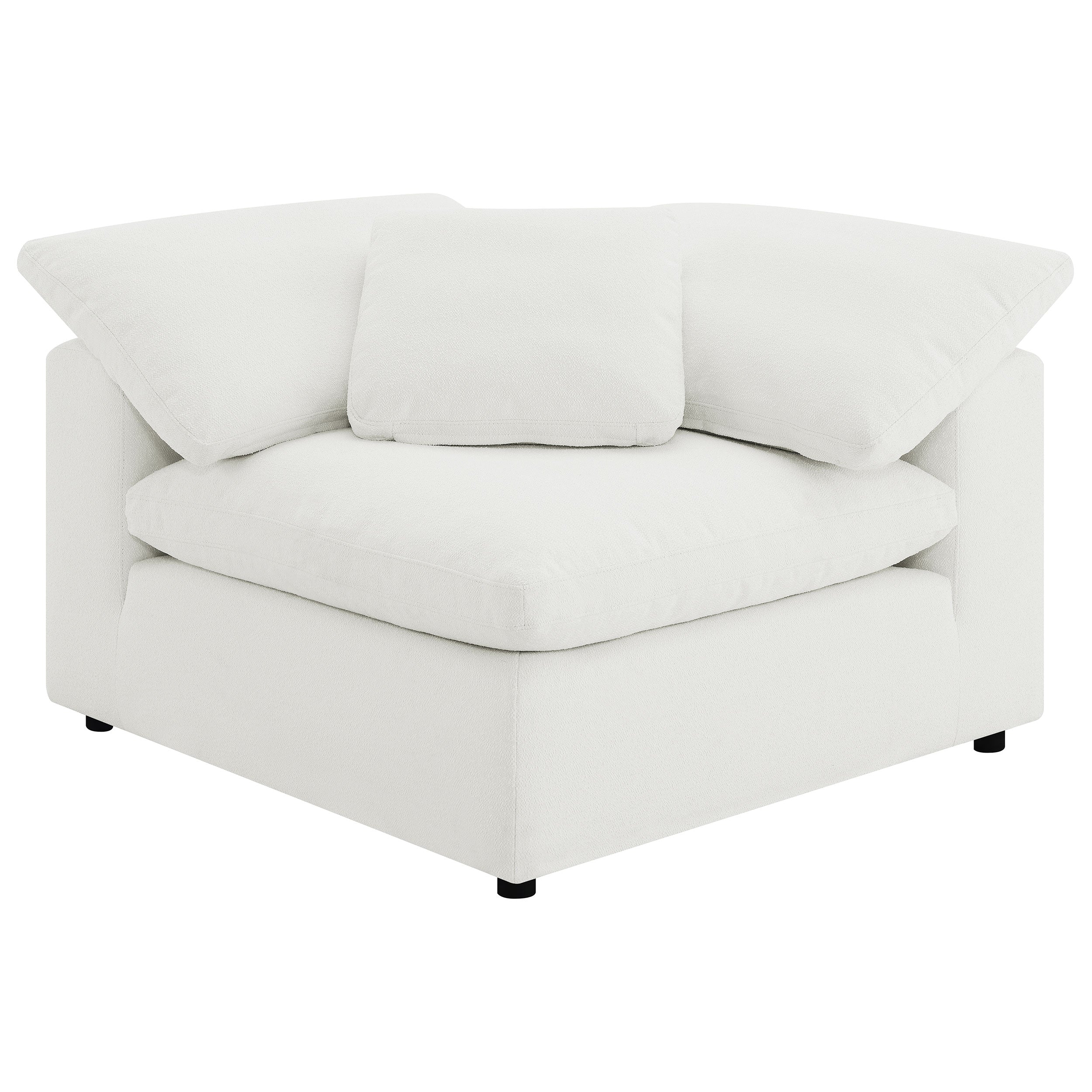 Raleigh 6-piece Boucle Upholstered Modular Sectional Ivory — view 5
