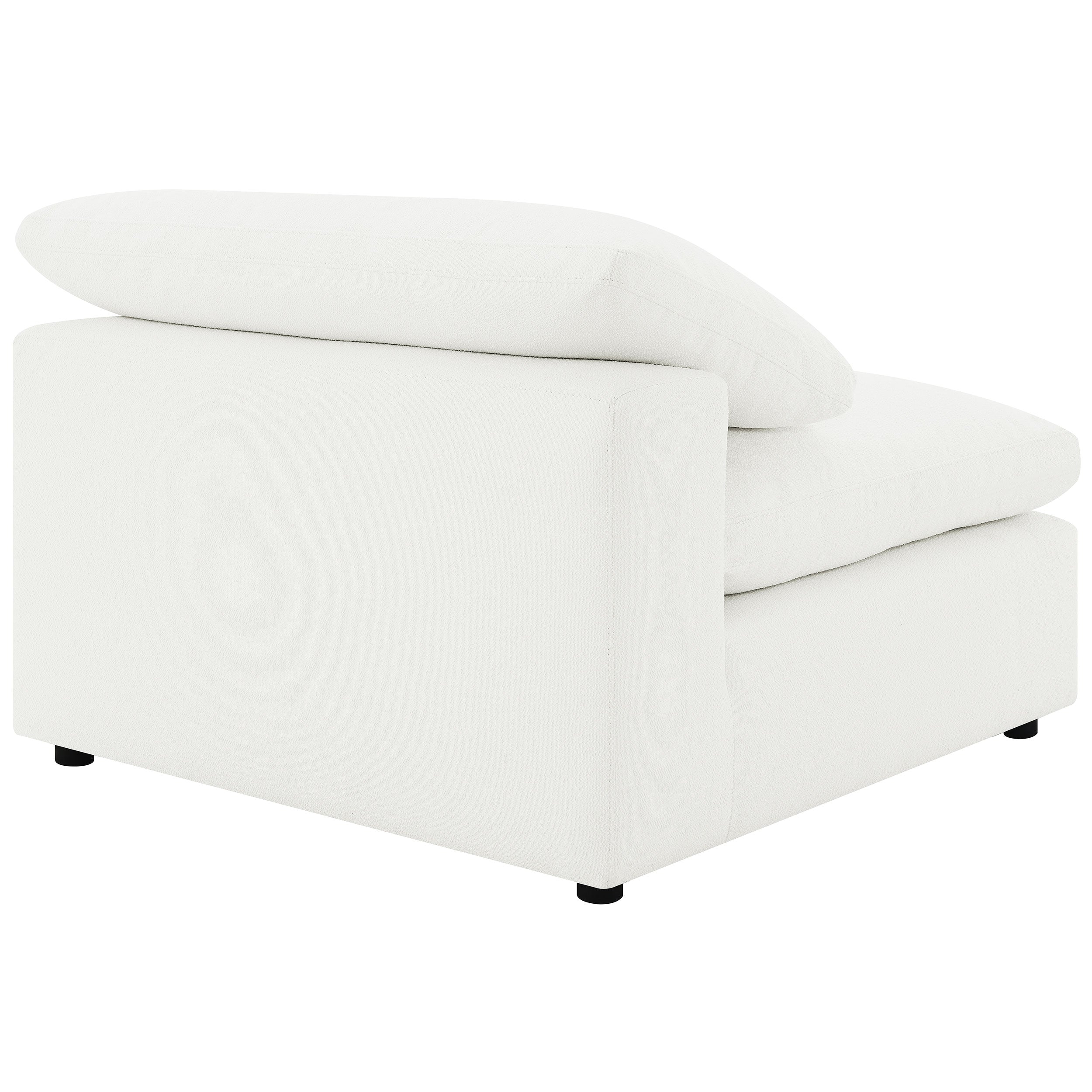 Raleigh Boucle Upholstered Armless Chair Ivory — view 7