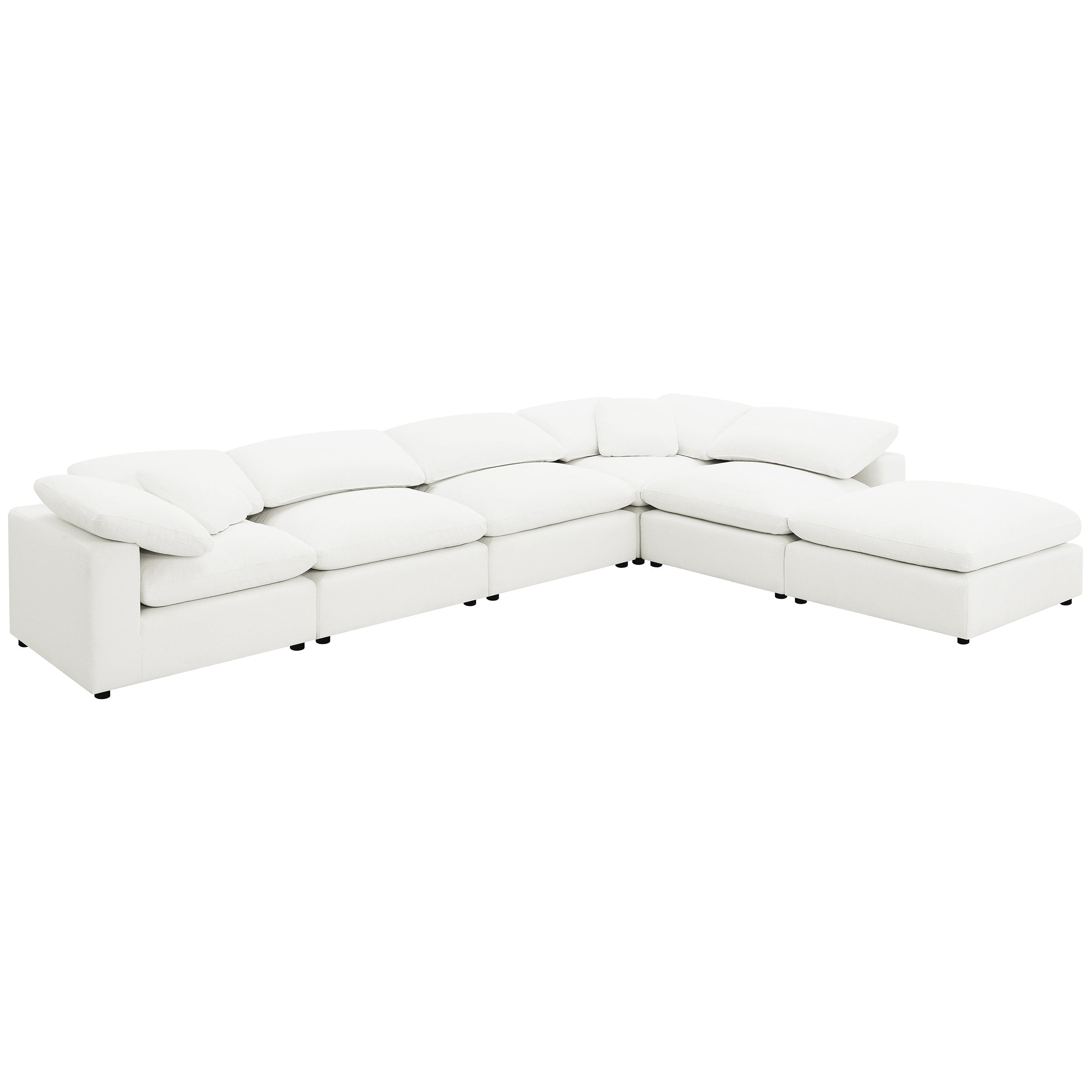 Raleigh Boucle Upholstered Armless Chair Ivory — view 16