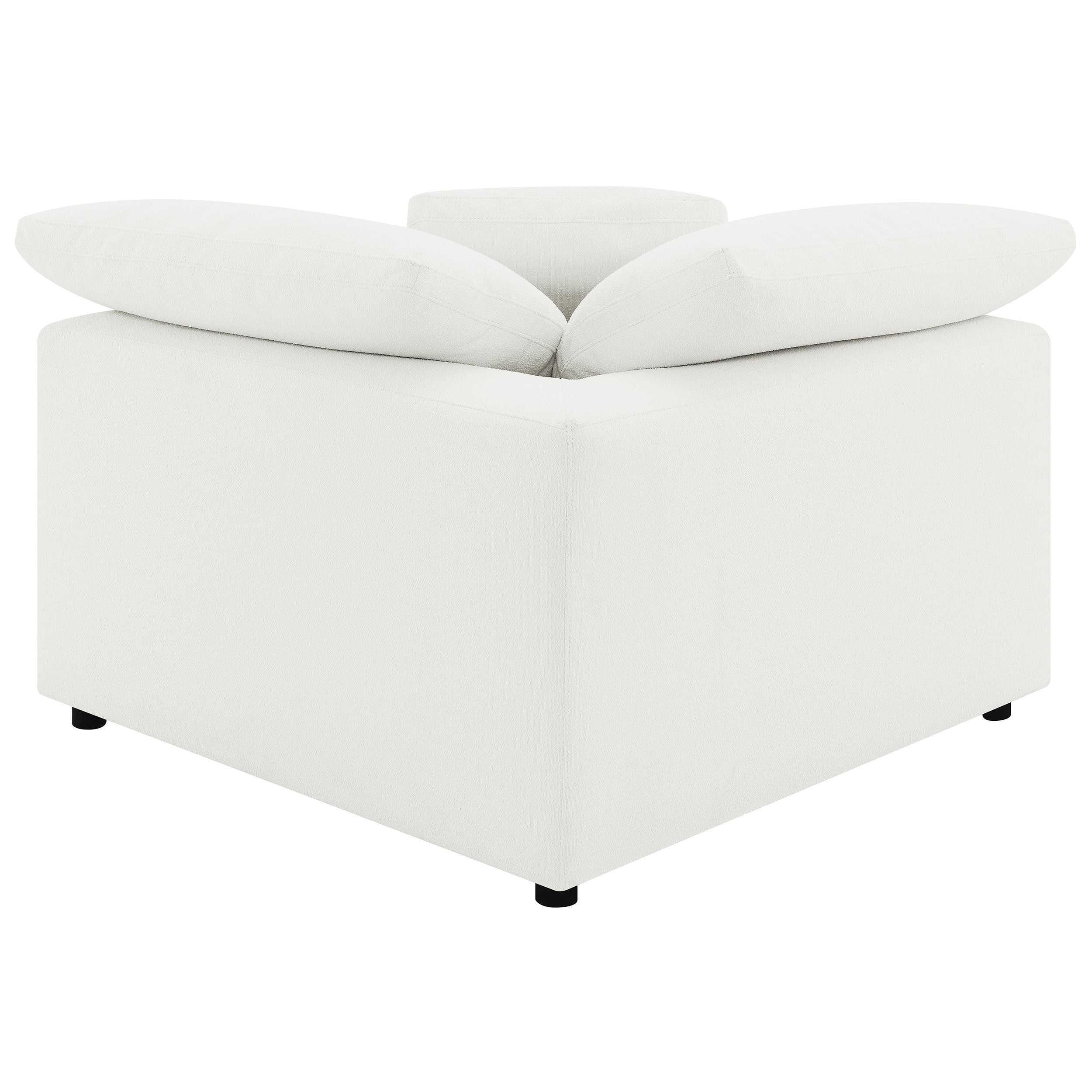 Raleigh Boucle Upholstered Corner Chair Ivory — view 8
