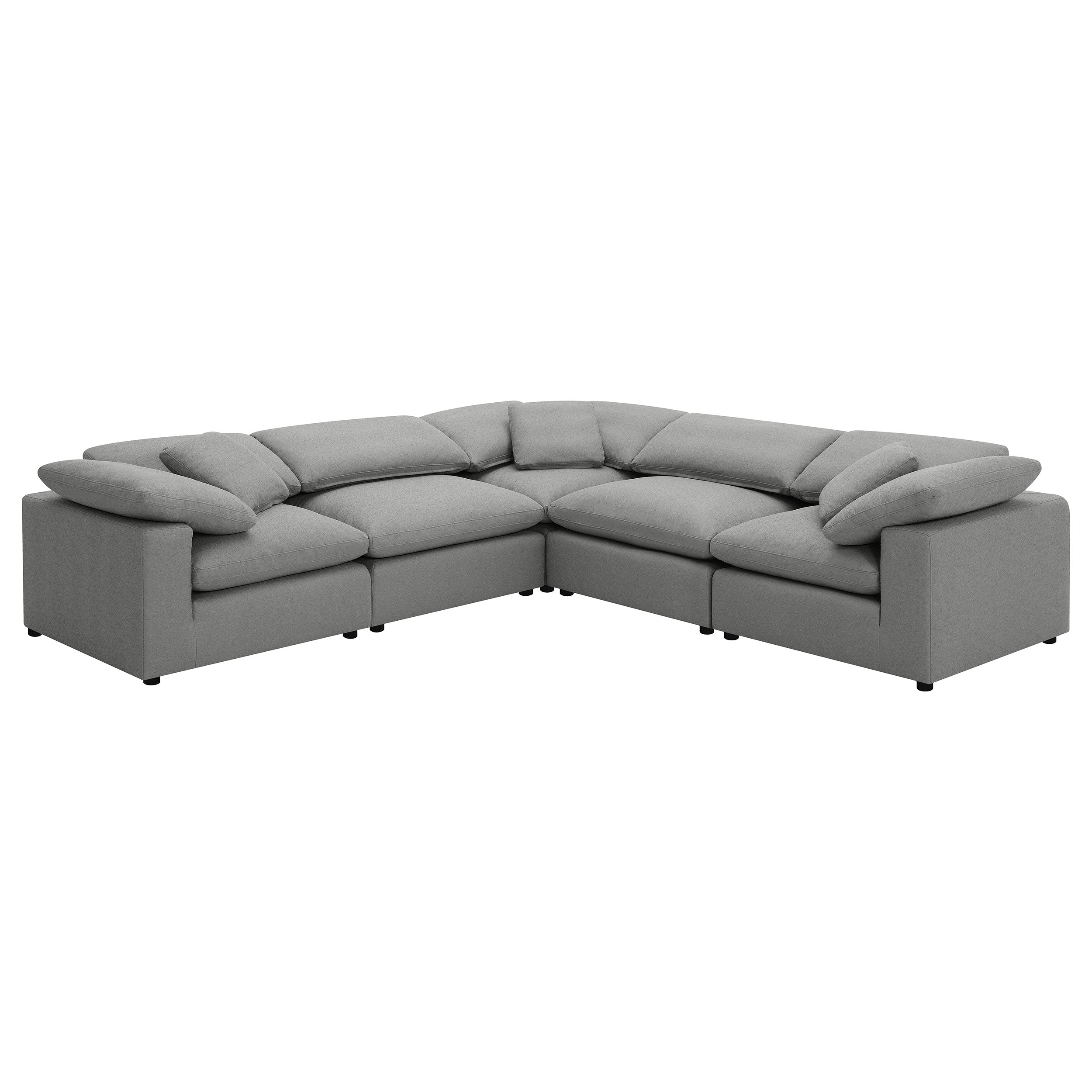 Raleigh Boucle Upholstered Armless Chair Grey — view 10