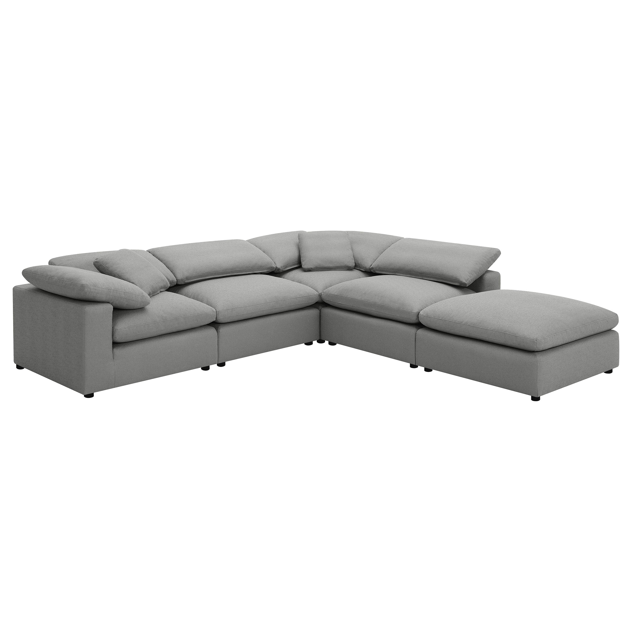 Raleigh Boucle Upholstered Armless Chair Grey — view 12