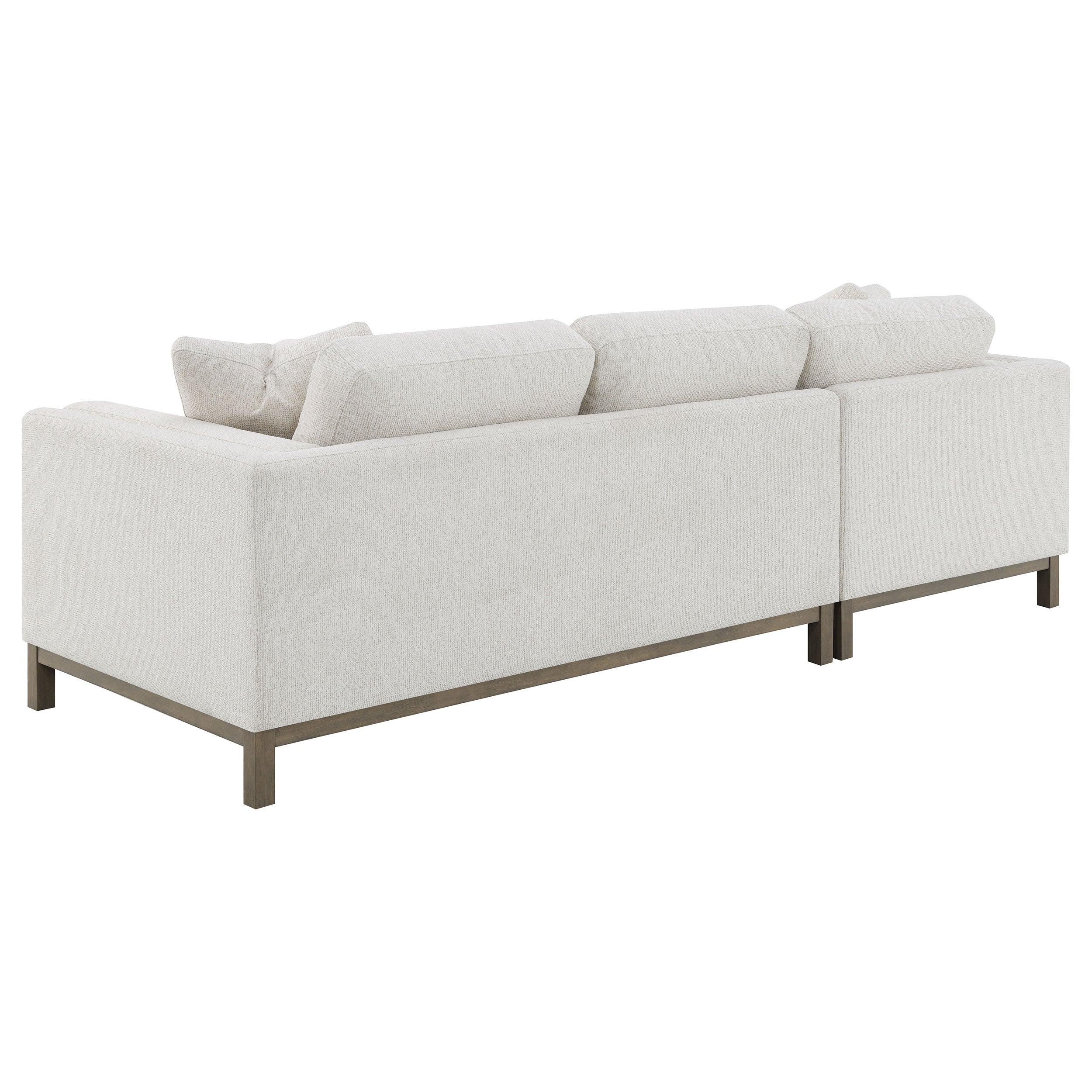 Geneva Boucle Upholstered Sectional Chaise Sofa Sand — view 5