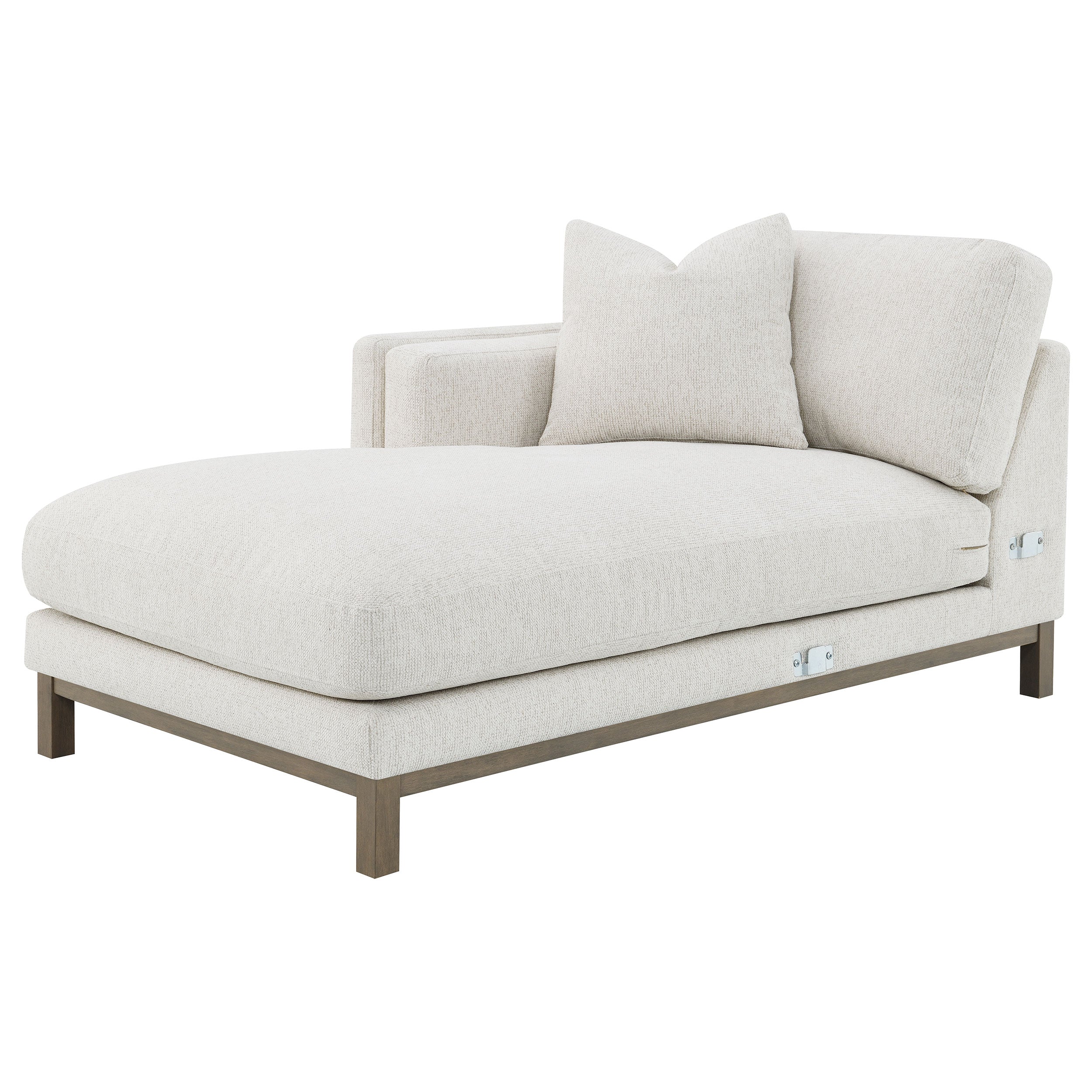 Geneva Boucle Upholstered Sectional Chaise Sofa Sand — view 14