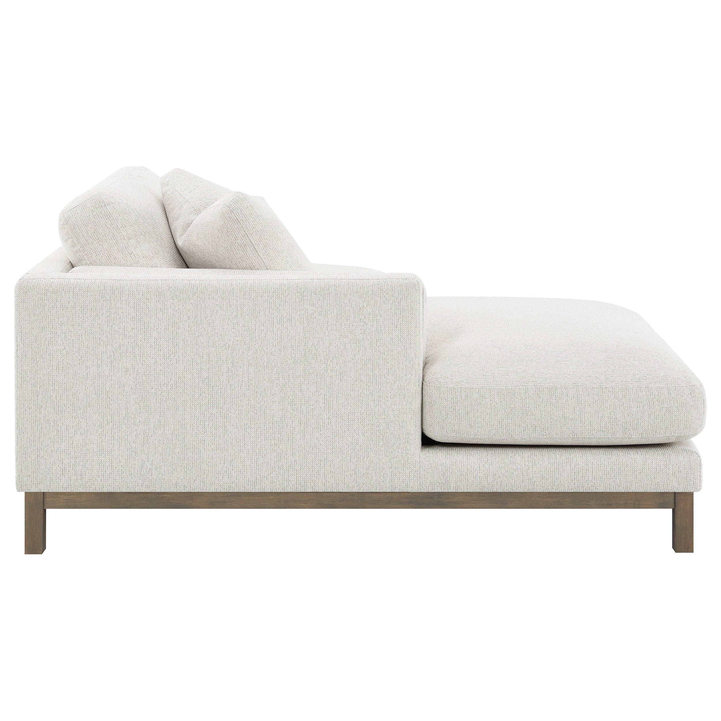Geneva Boucle Upholstered Sectional Chaise Sofa Sand — view 16