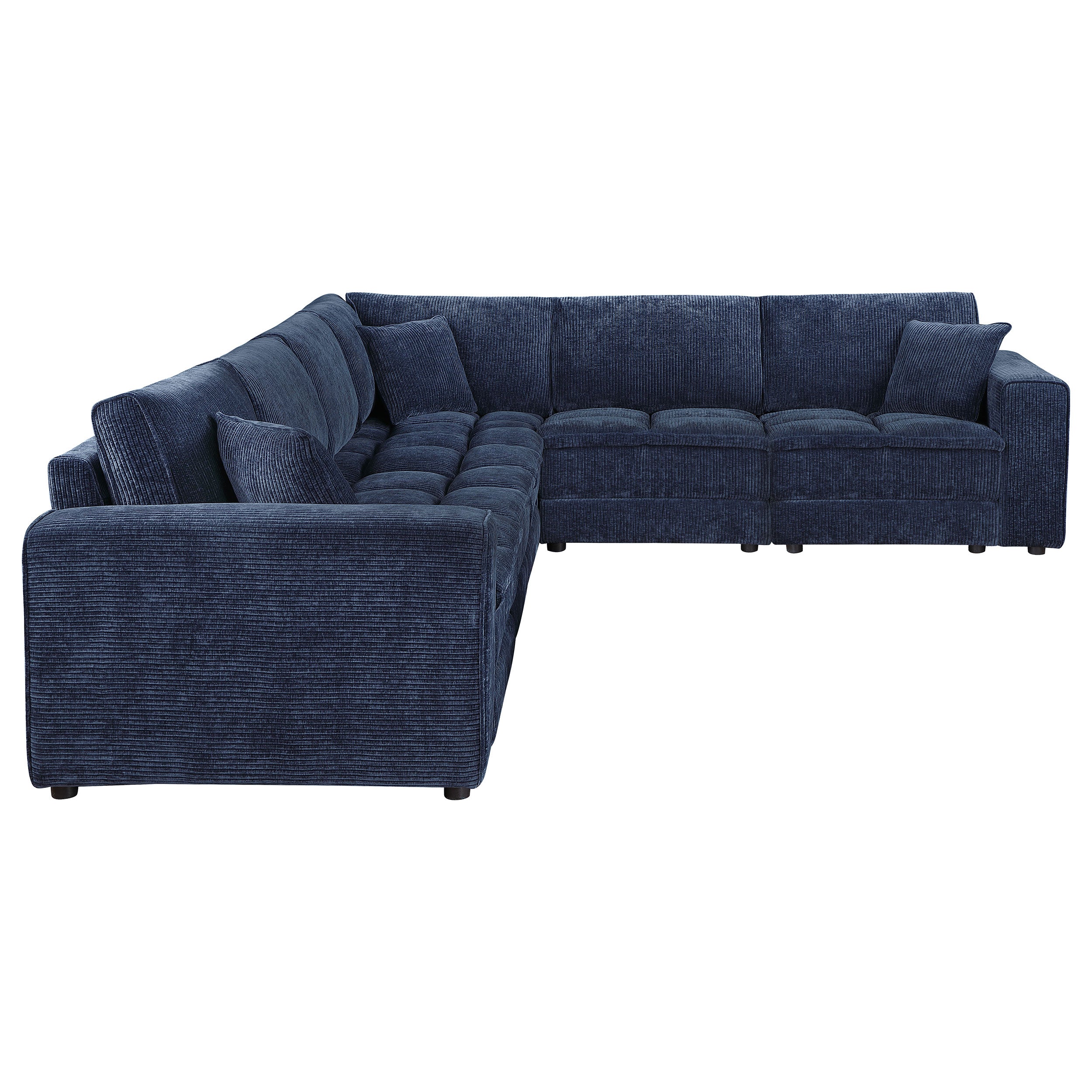 Atlantic 5-piece Upholstered Modular Sectional Sofa Blue — view 5