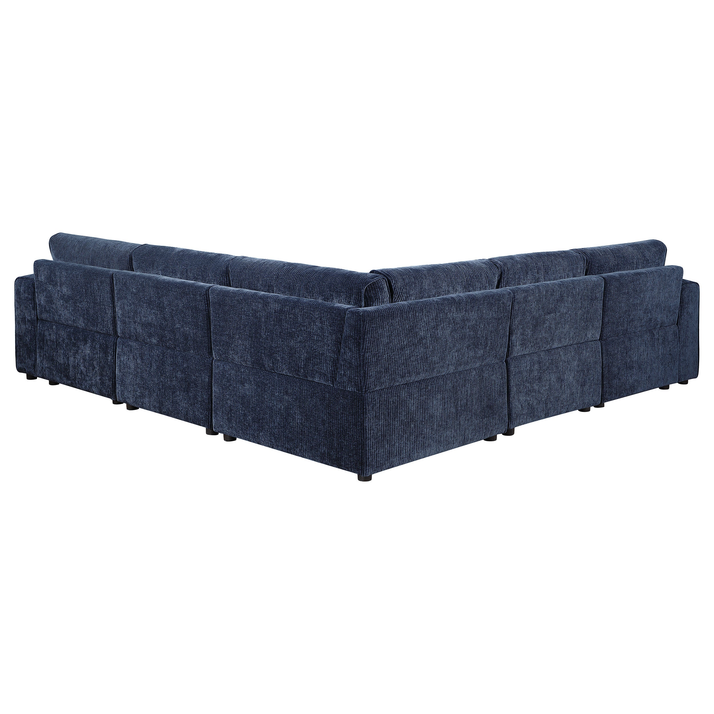 Atlantic 6-piece Upholstered Modular Sectional Sofa Blue — view 5