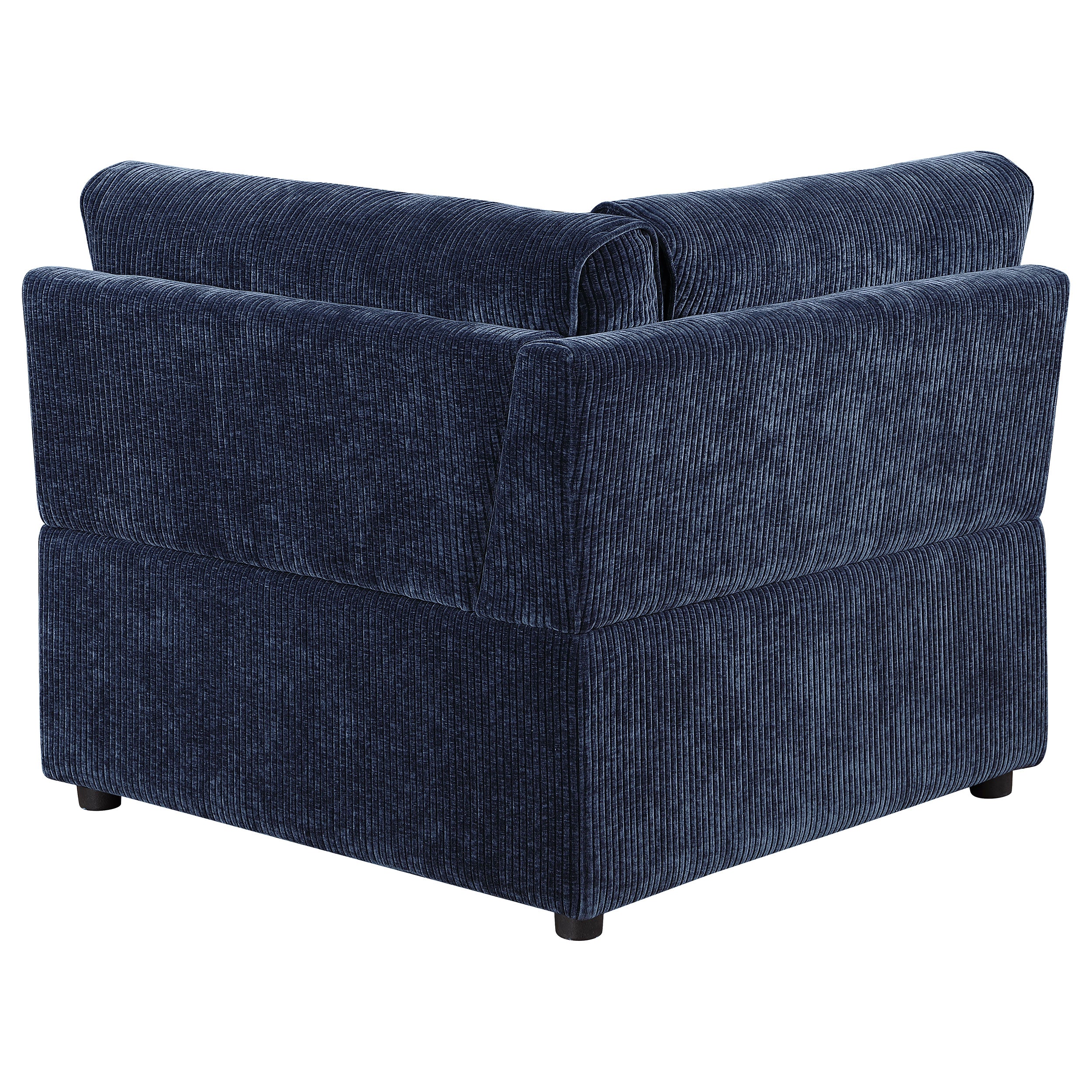 Atlantic Corduroy Upholstered Corner Chair Blue — view 4