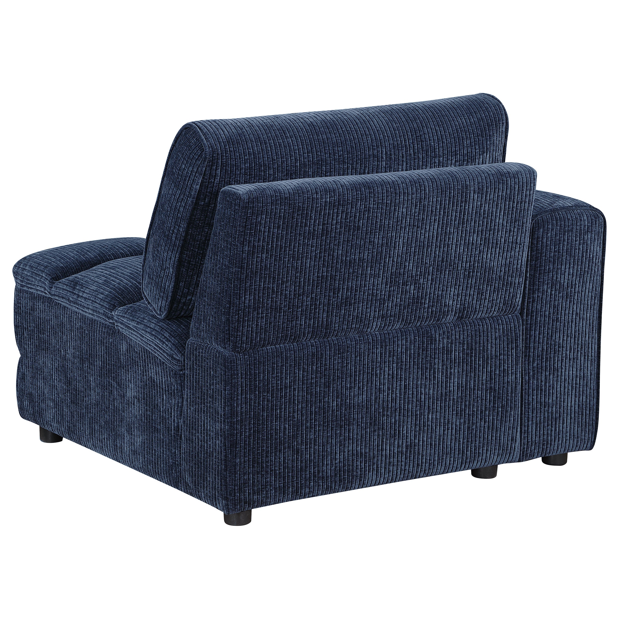Atlantic Corduroy Upholstered LAF Arm Chair Blue — view 4