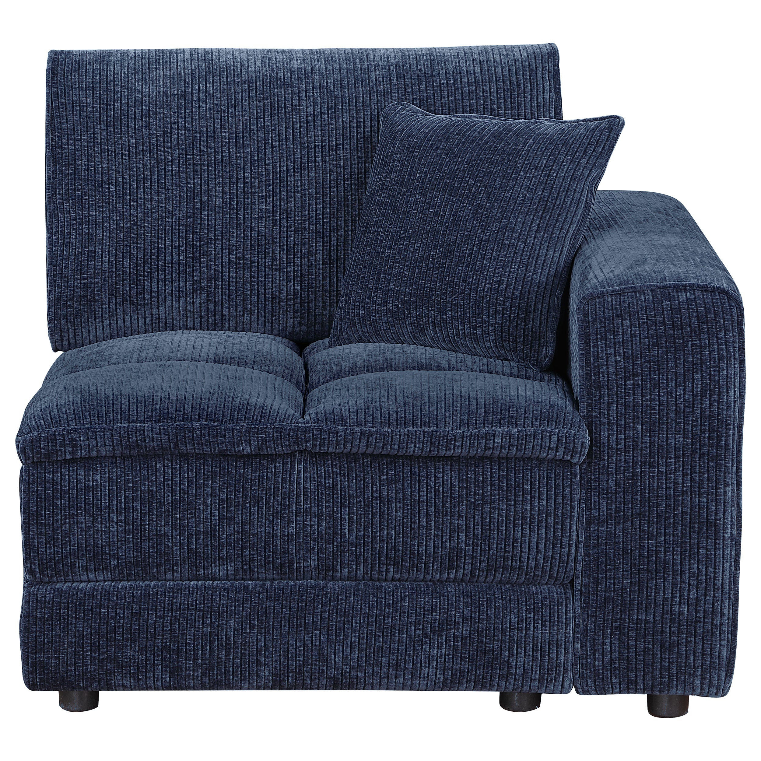 Atlantic Corduroy Upholstered RAF Arm Chair Blue — view 2