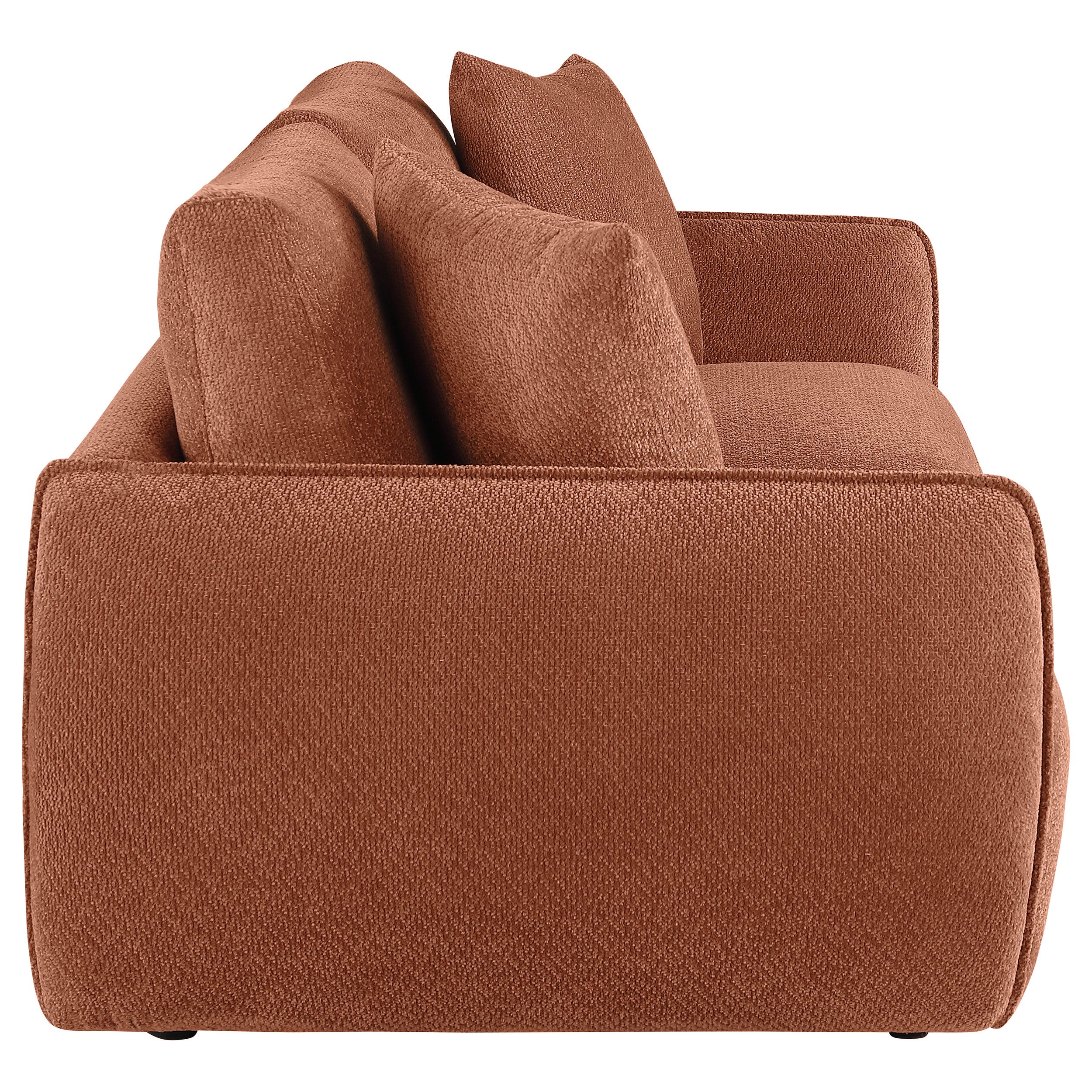Elysia Chenille Upholstered Modular Lounge Loveseat Coral — view 8