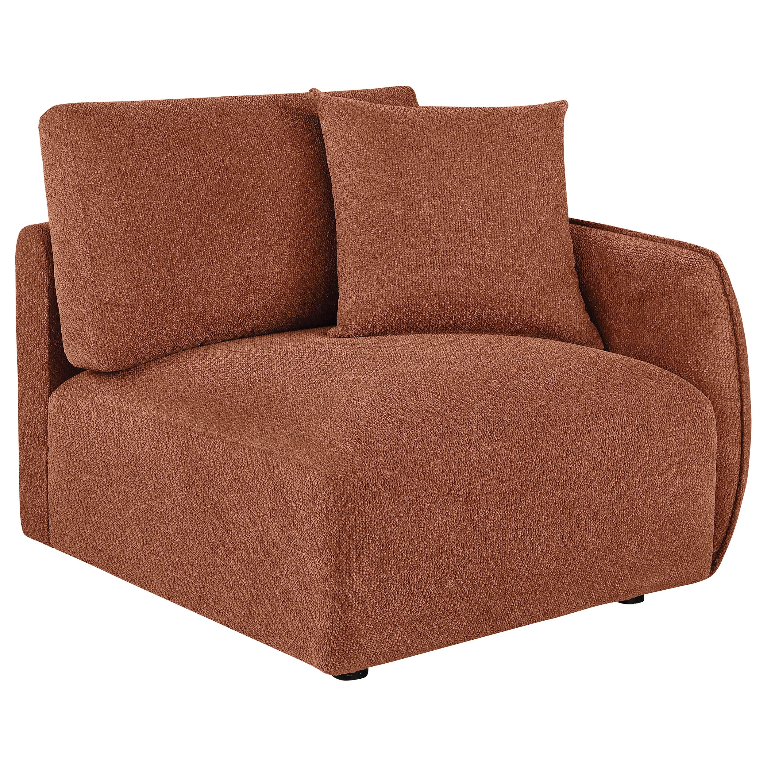 Elysia 6-piece Chenille Upholstered Modular Sectional Sofa Coral — view 13