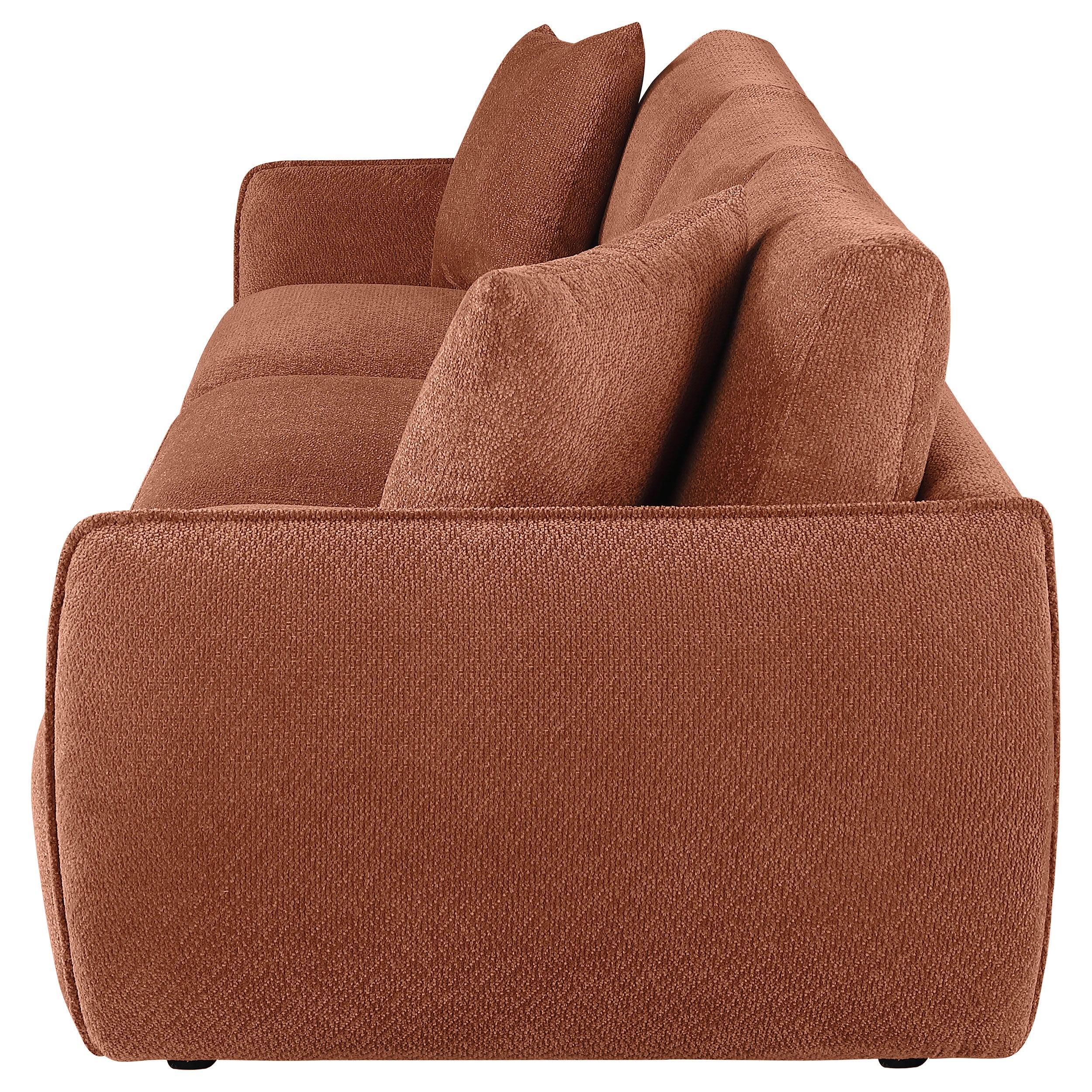 Elysia Chenille Upholstered Modular Lounge Sofa Coral — view 5