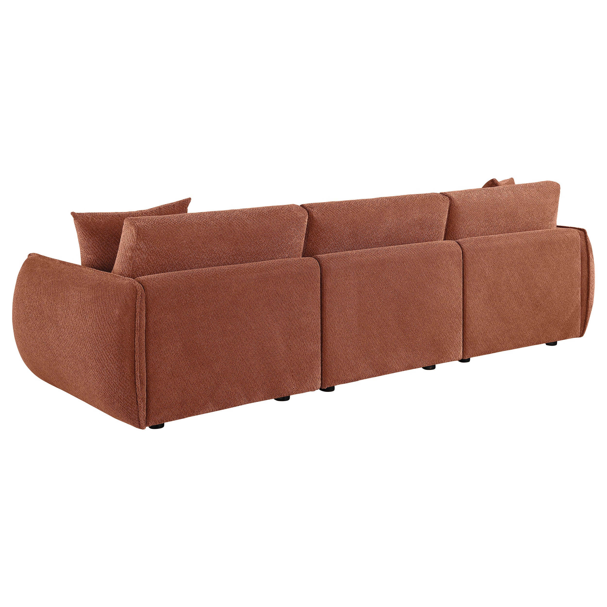 Elysia Chenille Upholstered Modular Lounge Sofa Coral — view 6