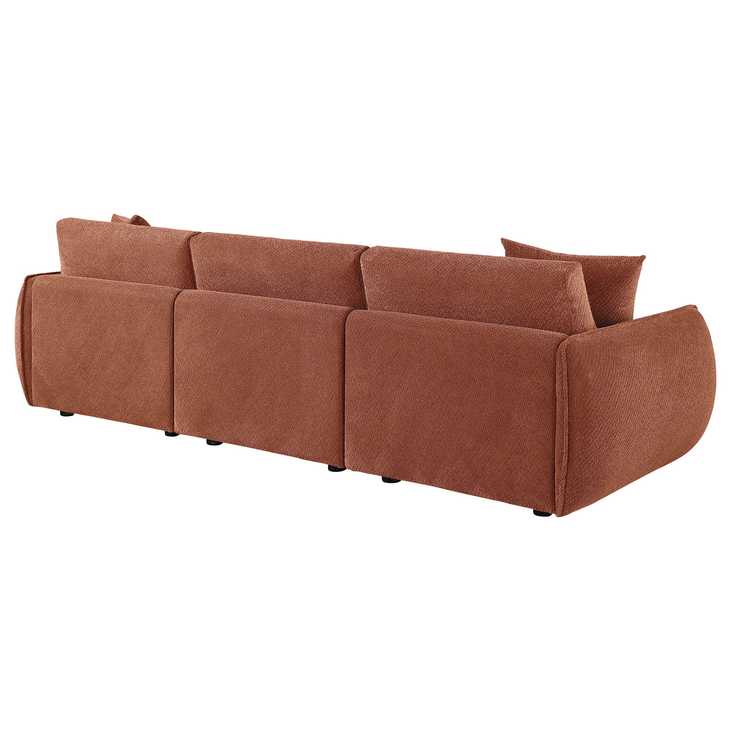 Elysia Chenille Upholstered Modular Lounge Sofa Coral — view 7
