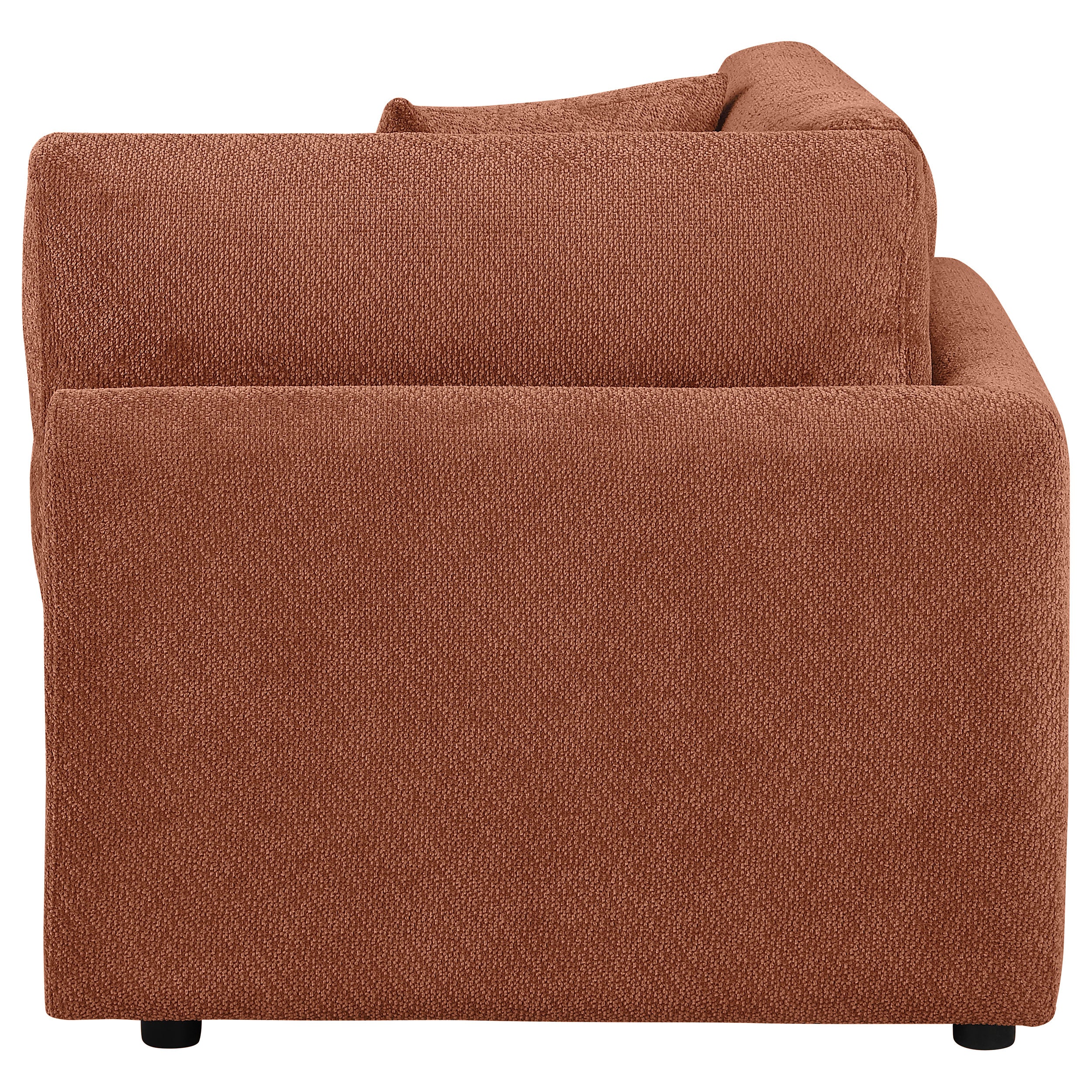 Elysia Chenille Upholstered Modular Corner Chair Coral — view 4