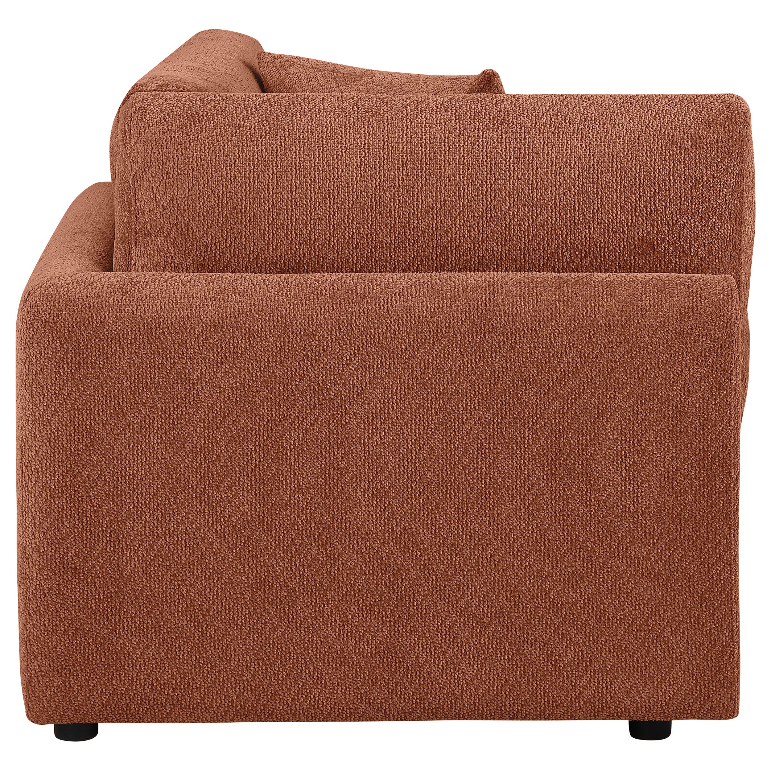 Elysia Chenille Upholstered Modular Corner Chair Coral — view 6