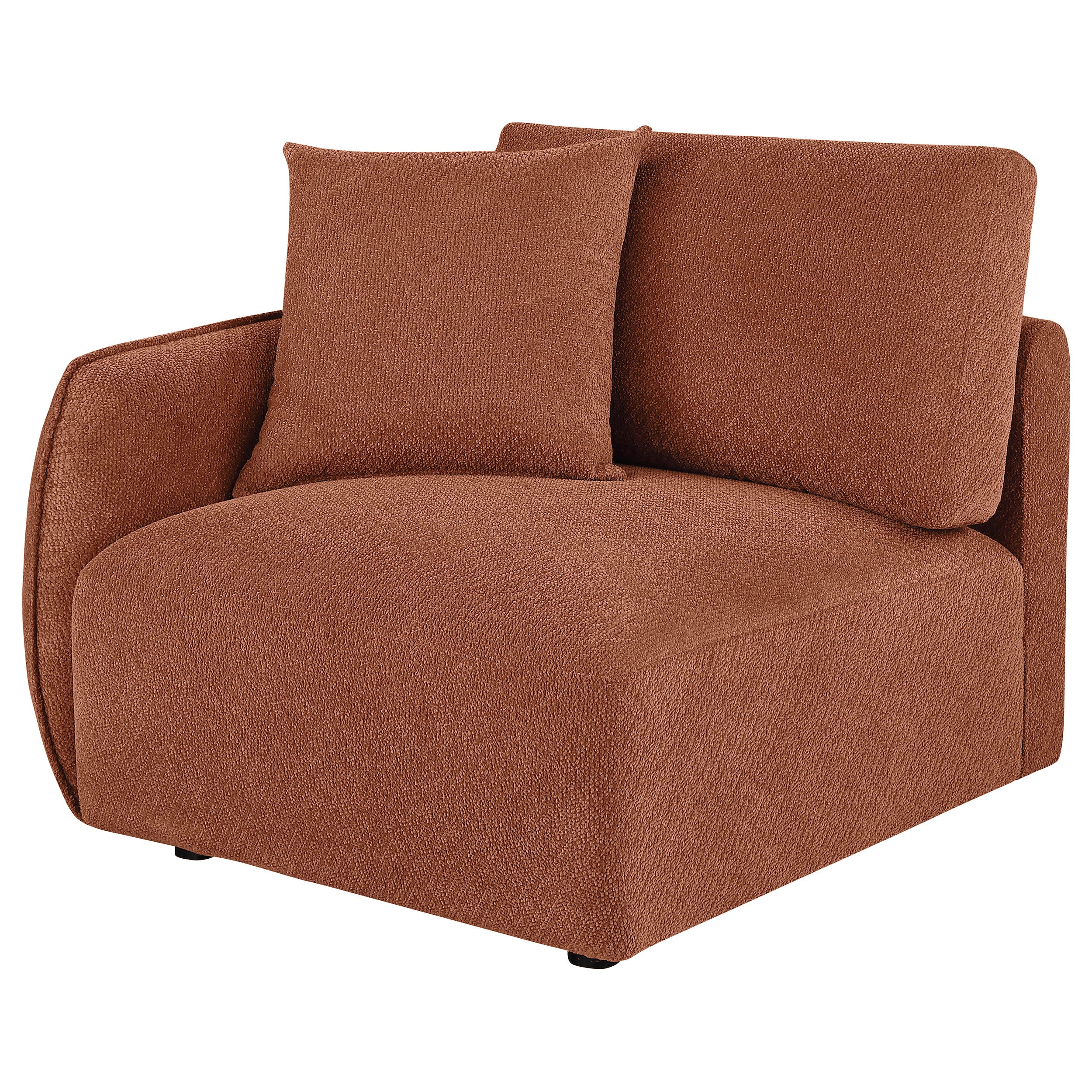 Elysia Chenille Upholstered Modular LAF Chair Coral — view 3