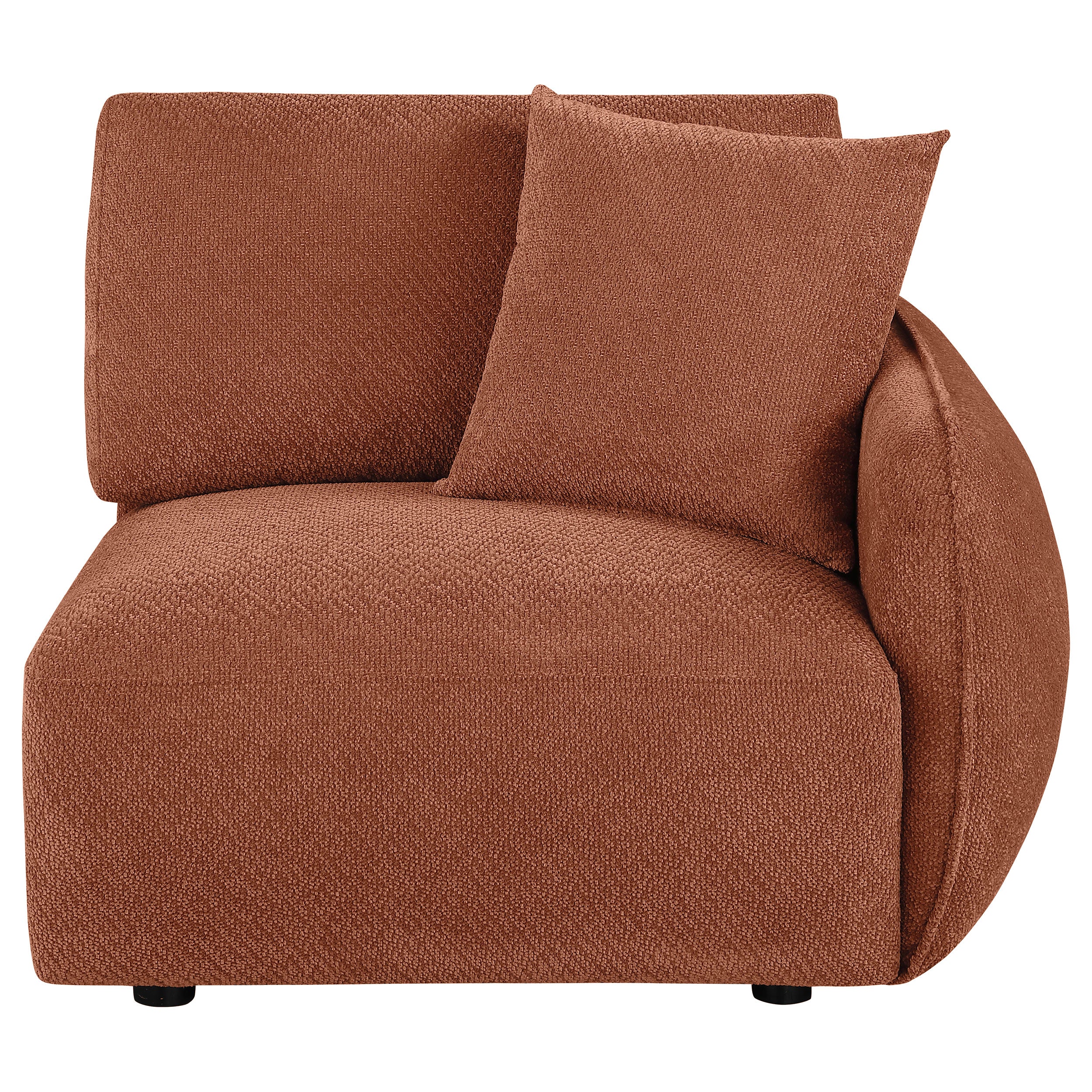 Elysia Chenille Upholstered Modular RAF Chair Coral — view 2
