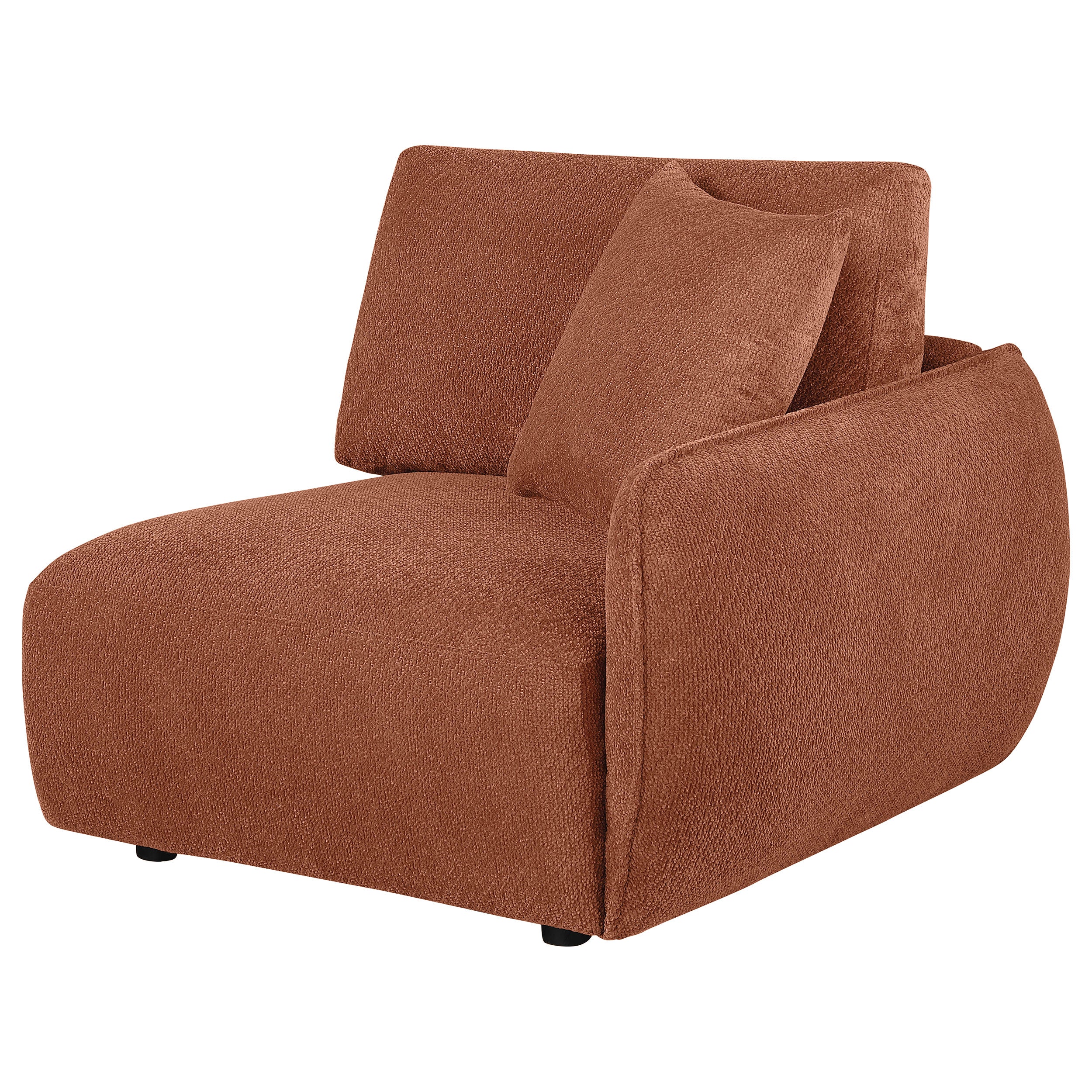 Elysia Chenille Upholstered Modular RAF Chair Coral — view 3