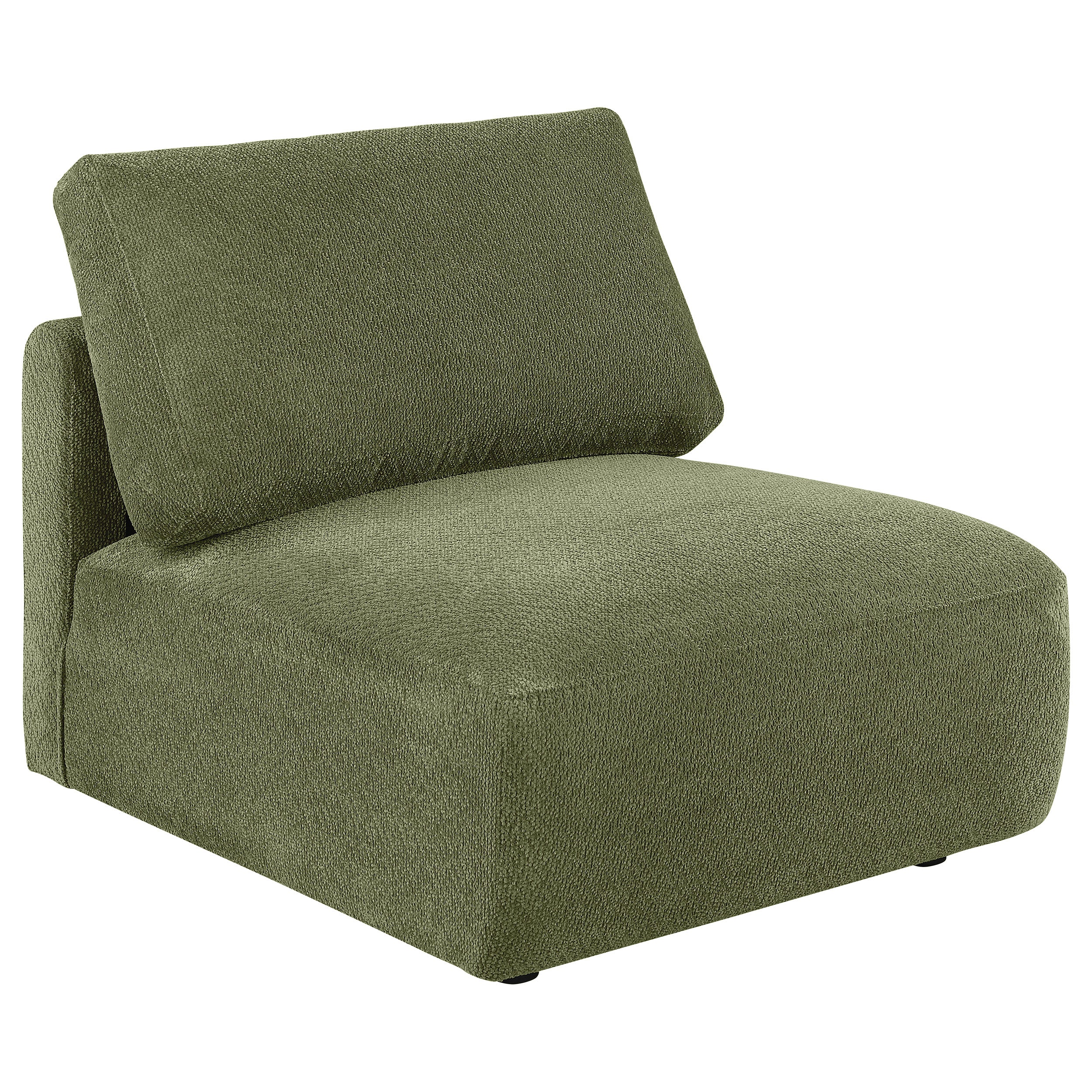 Elysia 5-piece Chenille Upholstered Modular Sectional Sofa Green — view 10
