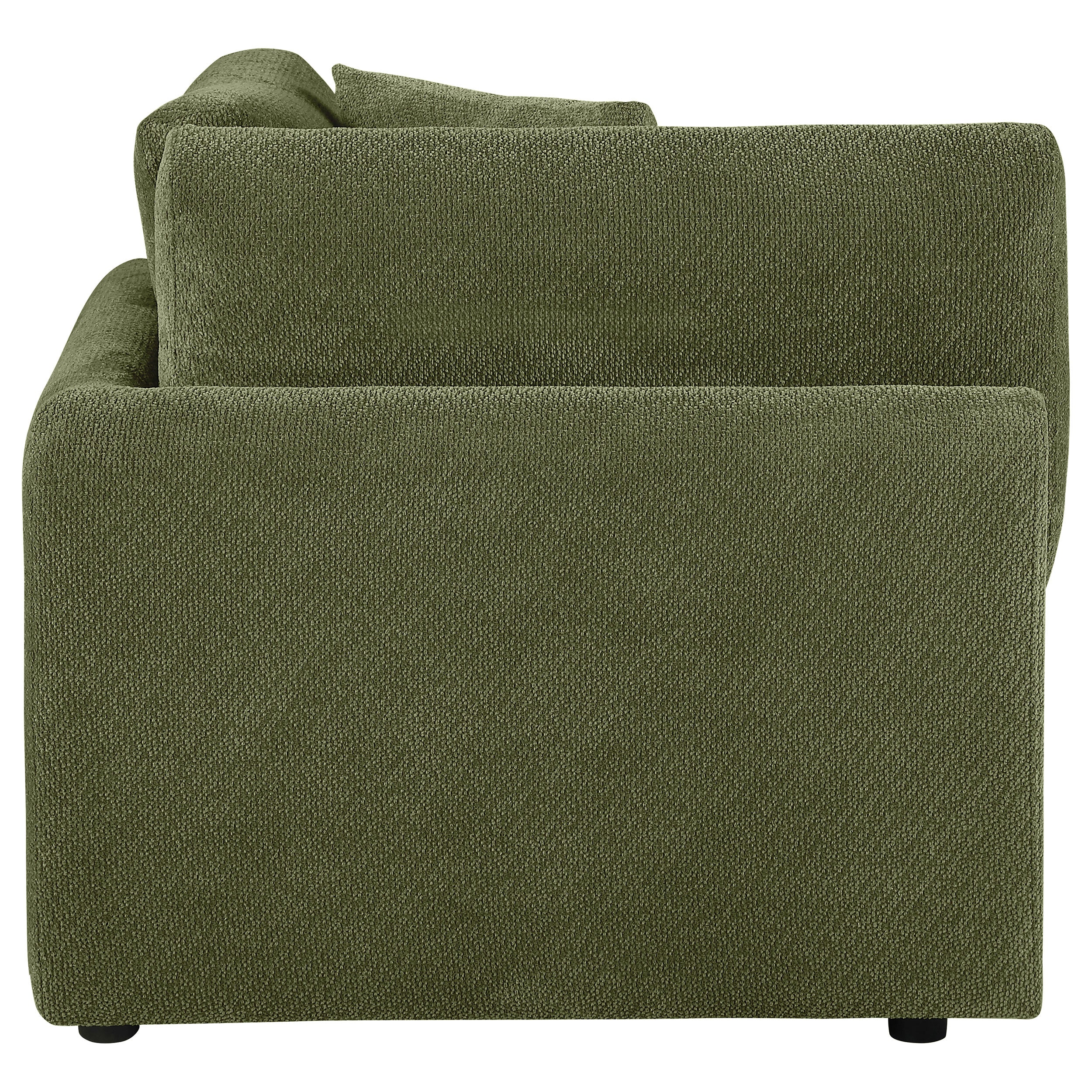 Elysia Chenille Upholstered Modular Corner Chair Green — view 6