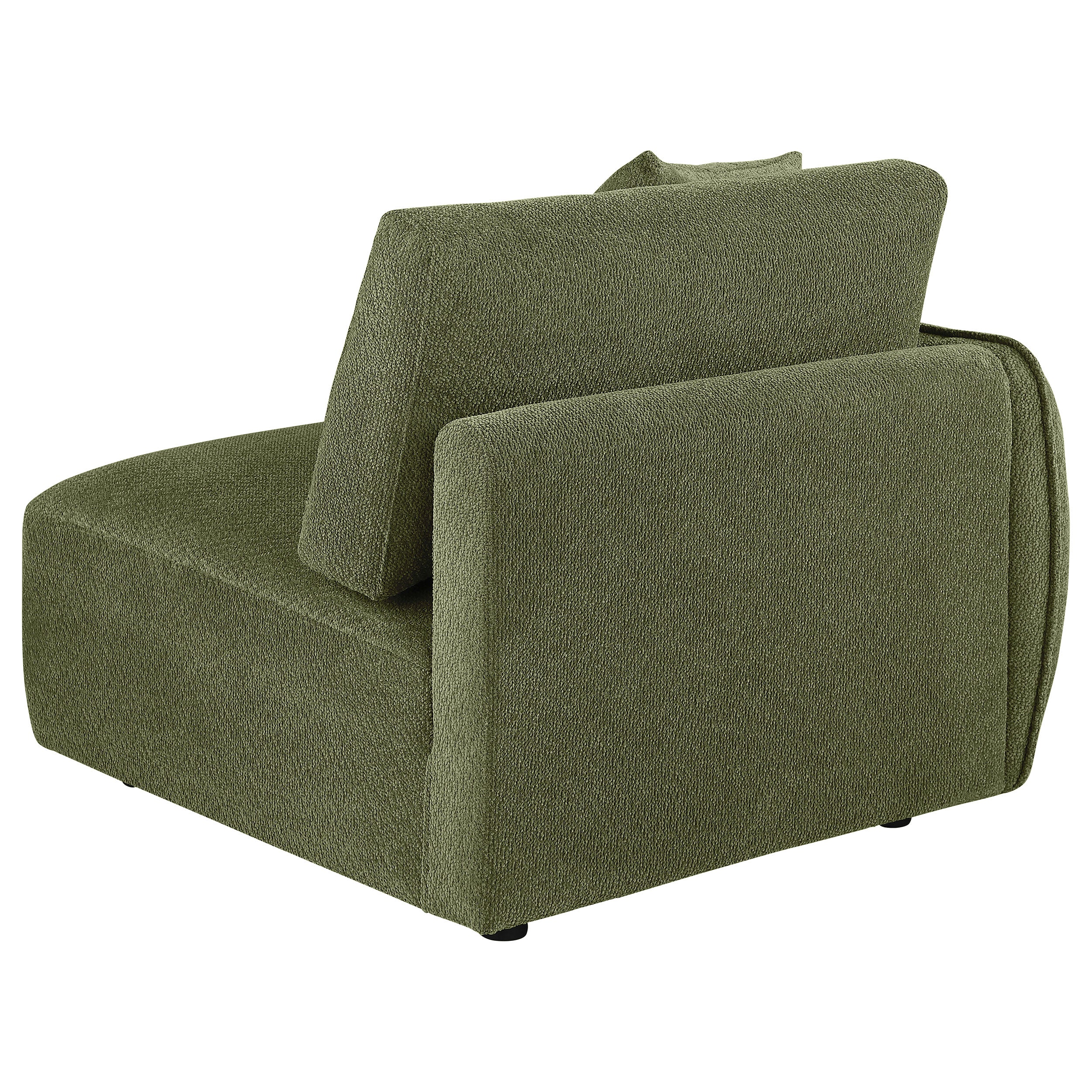 Elysia Chenille Upholstered Modular LAF Chair Green — view 5