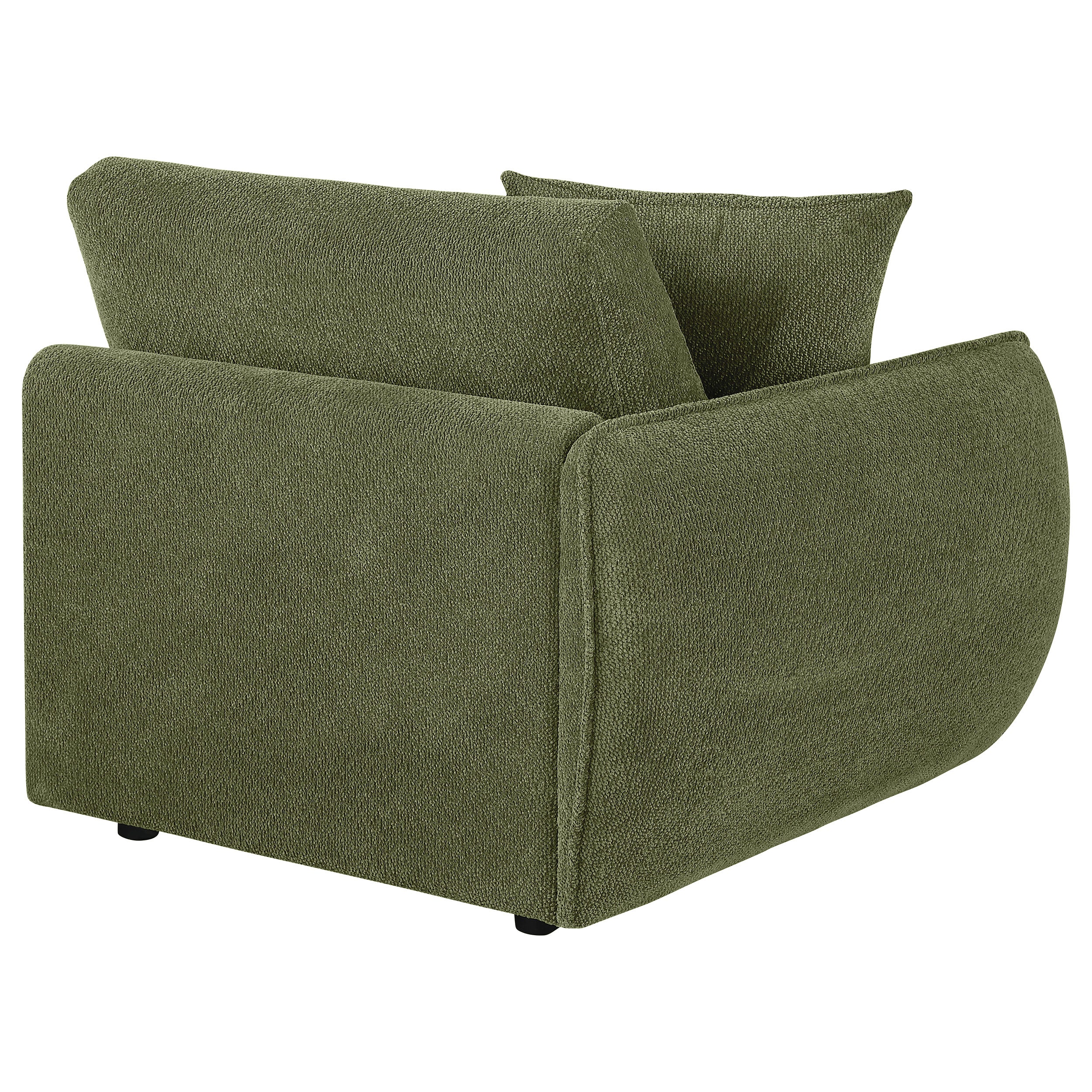 Elysia Chenille Upholstered Modular LAF Chair Green — view 6