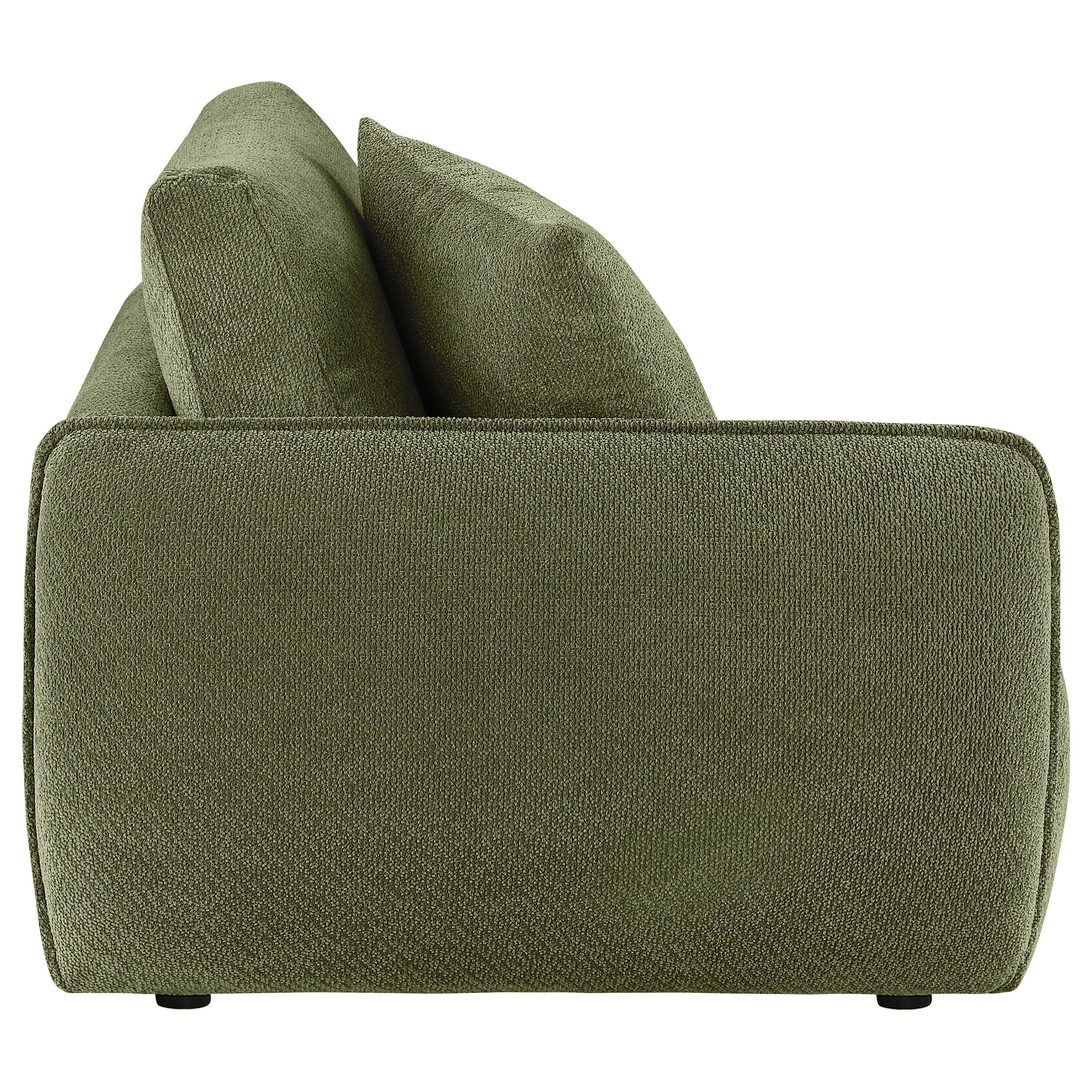 Elysia Chenille Upholstered Modular LAF Chair Green — view 7
