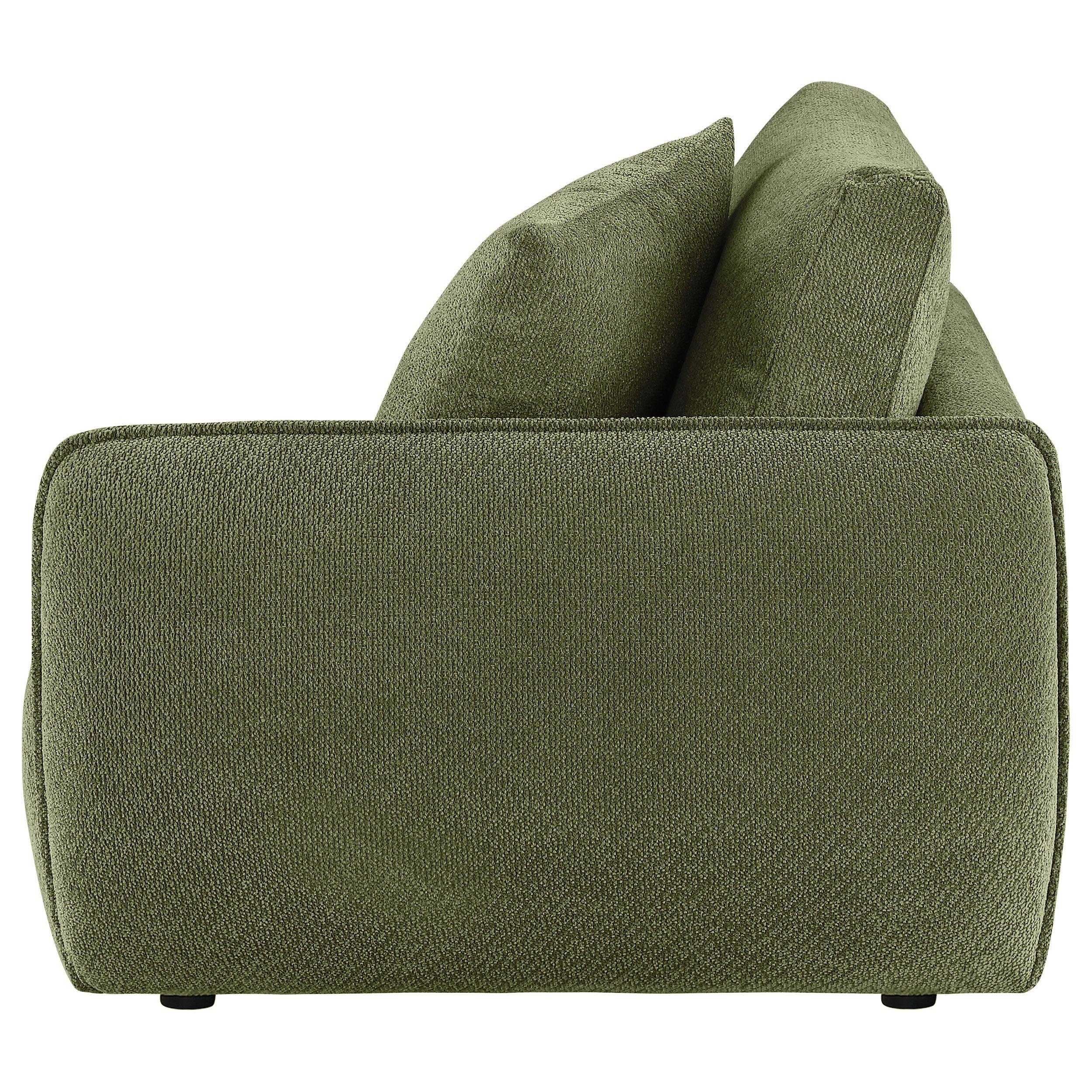 Elysia Chenille Upholstered Modular RAF Chair Green — view 4
