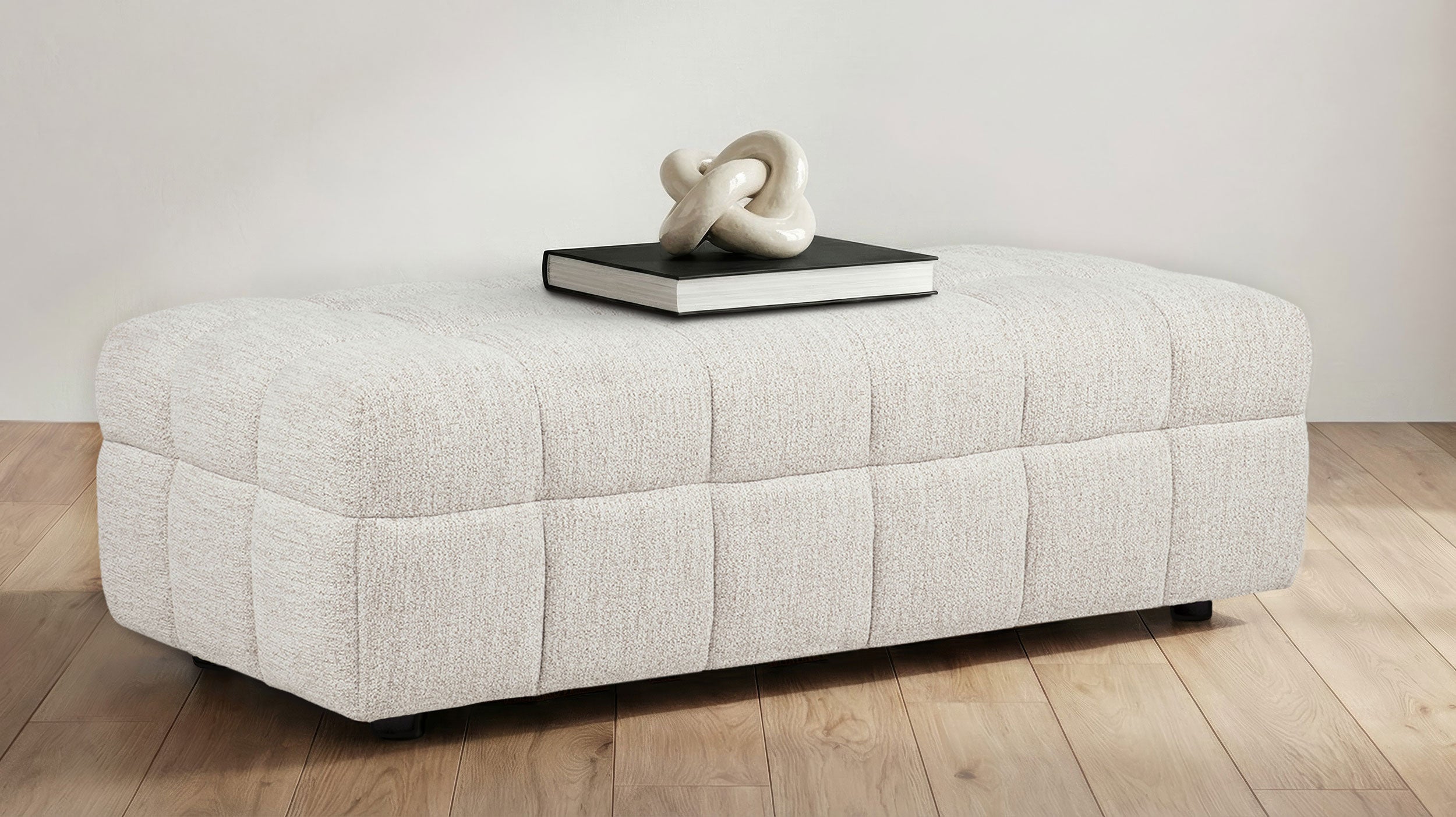 Amara Upholstered Ottoman — view 2