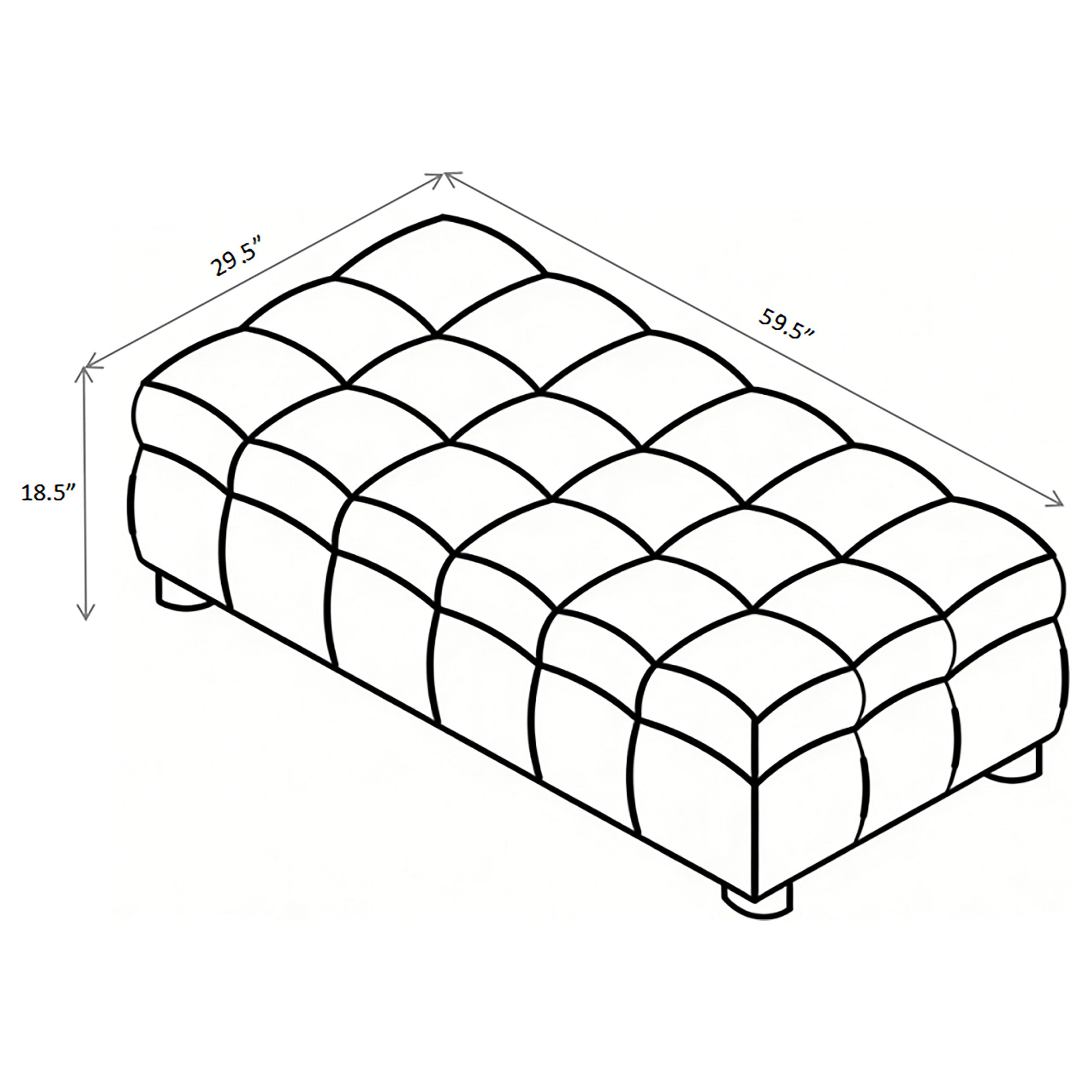 Amara Upholstered Ottoman — view 6