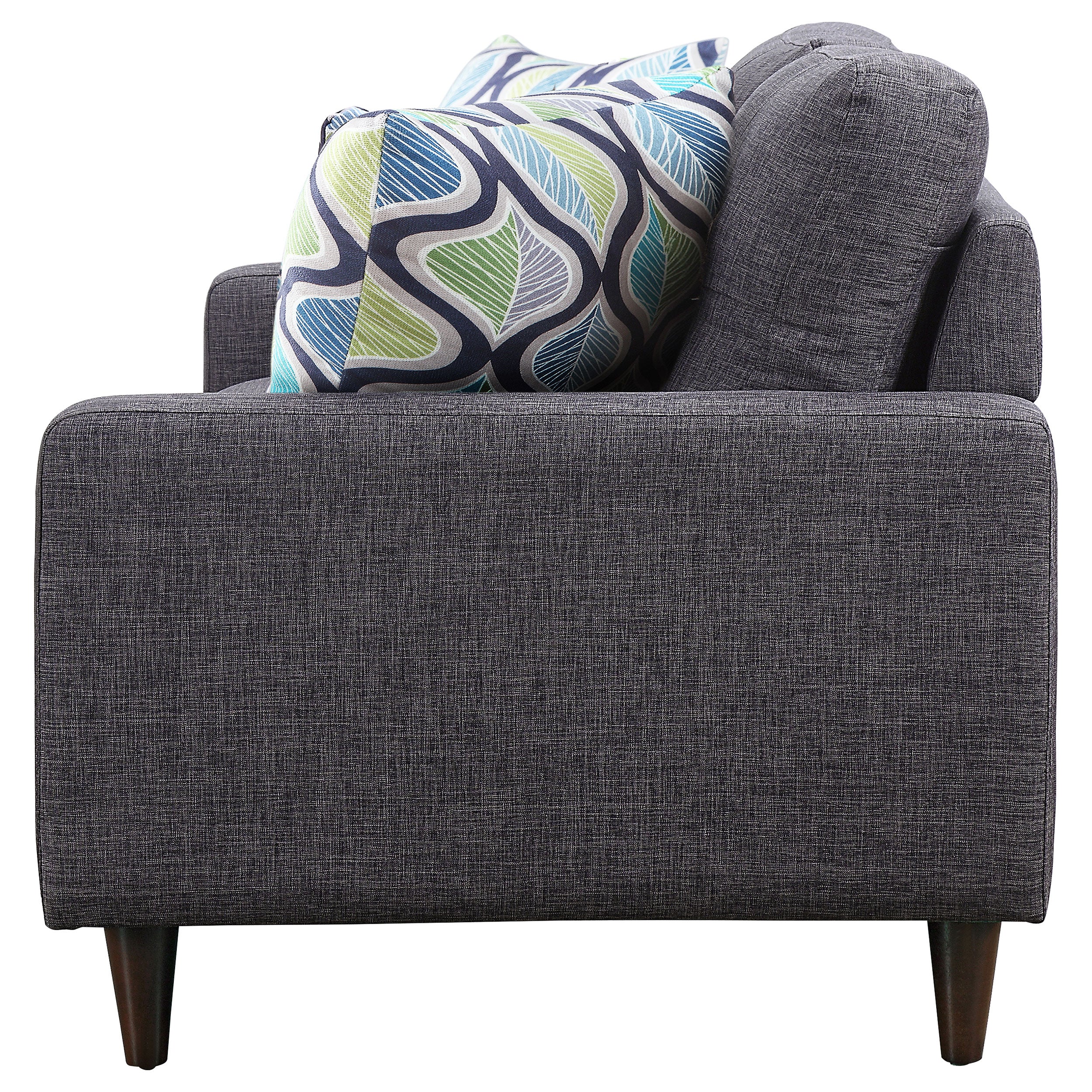 Watsonville Upholstered Track Arm Tufted Loveseat Grey — view 5
