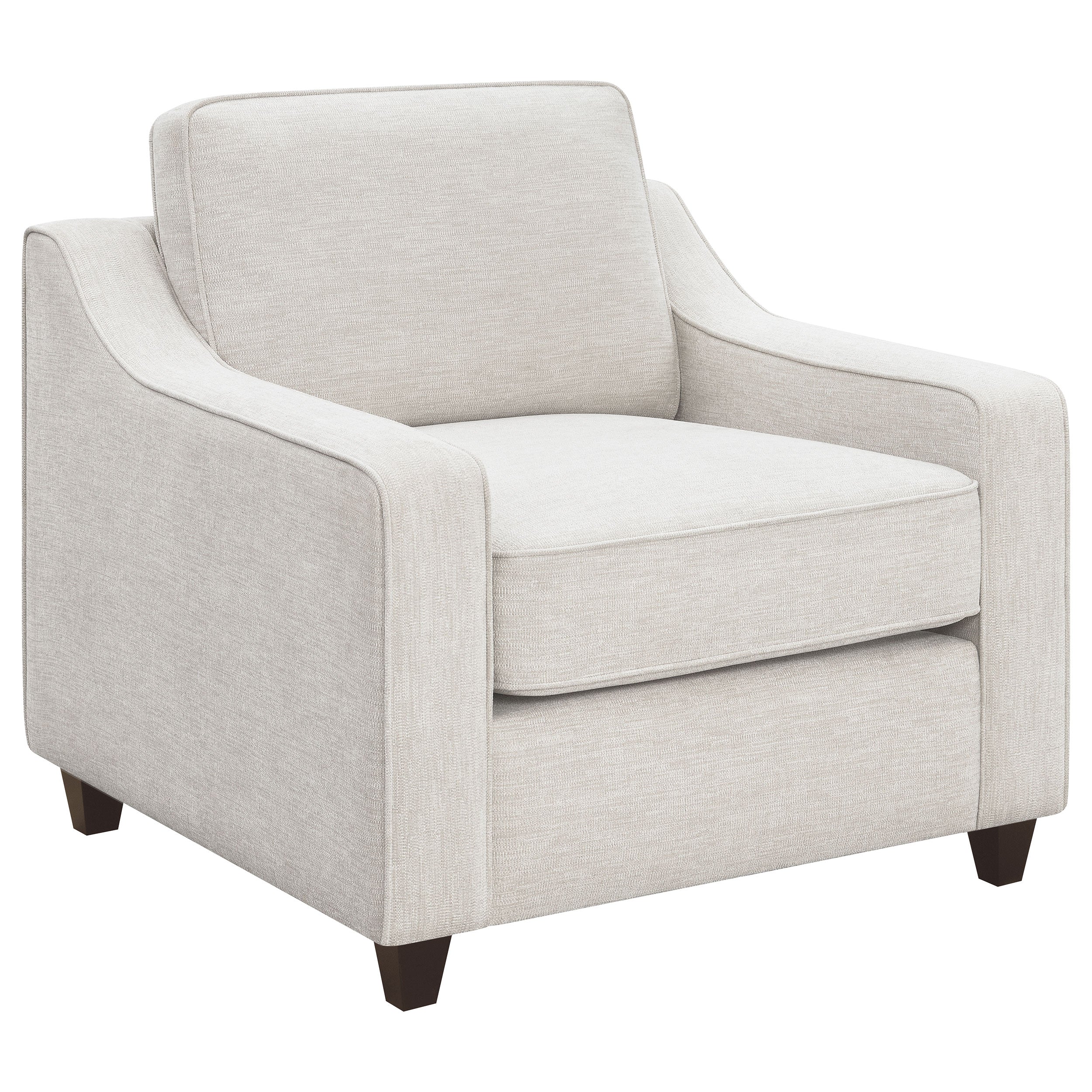 Christine 3-piece Upholstered Sloped Arm Sofa Set Beige — view 11