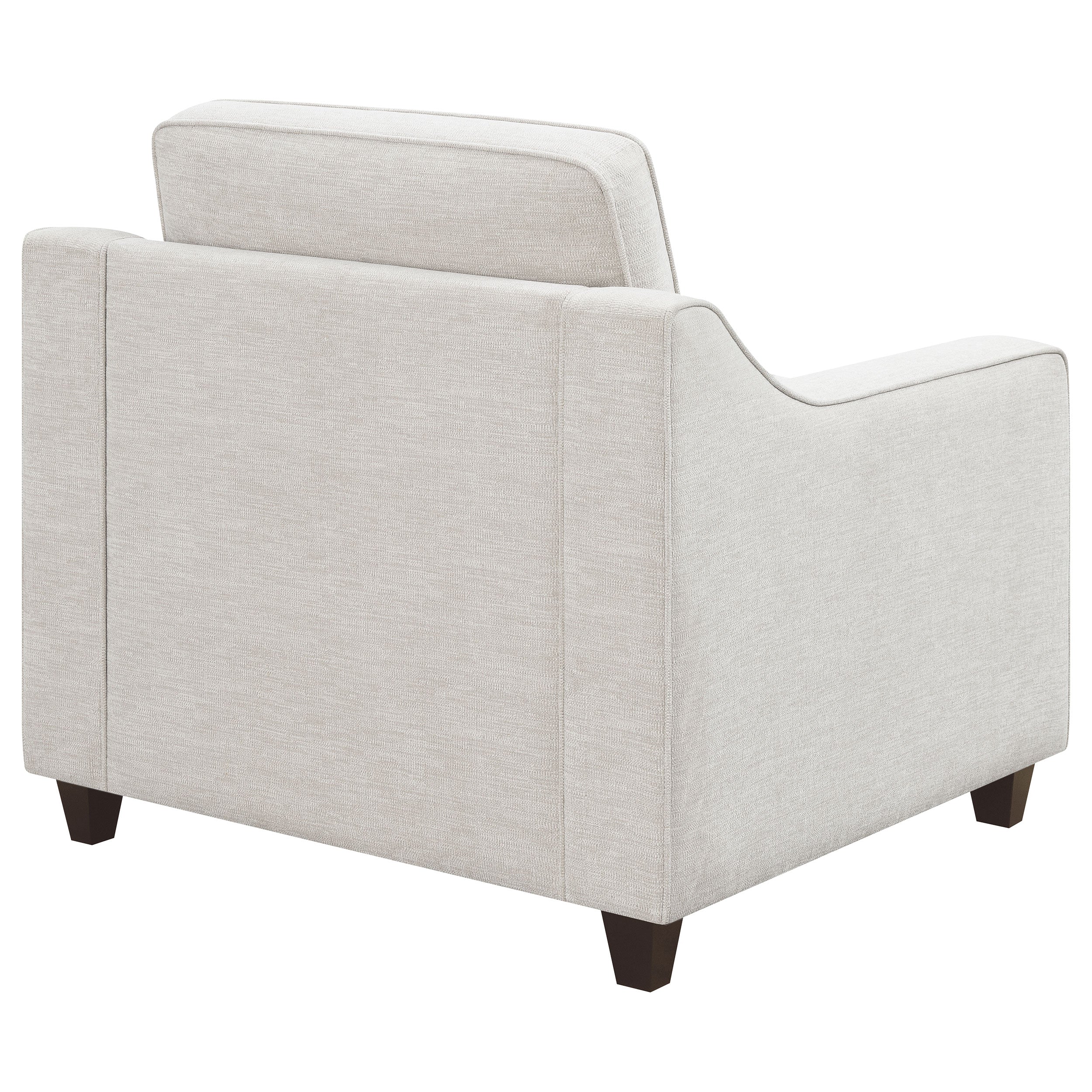 Christine Upholstered Sloped Arm Accent Chair Beige — view 7
