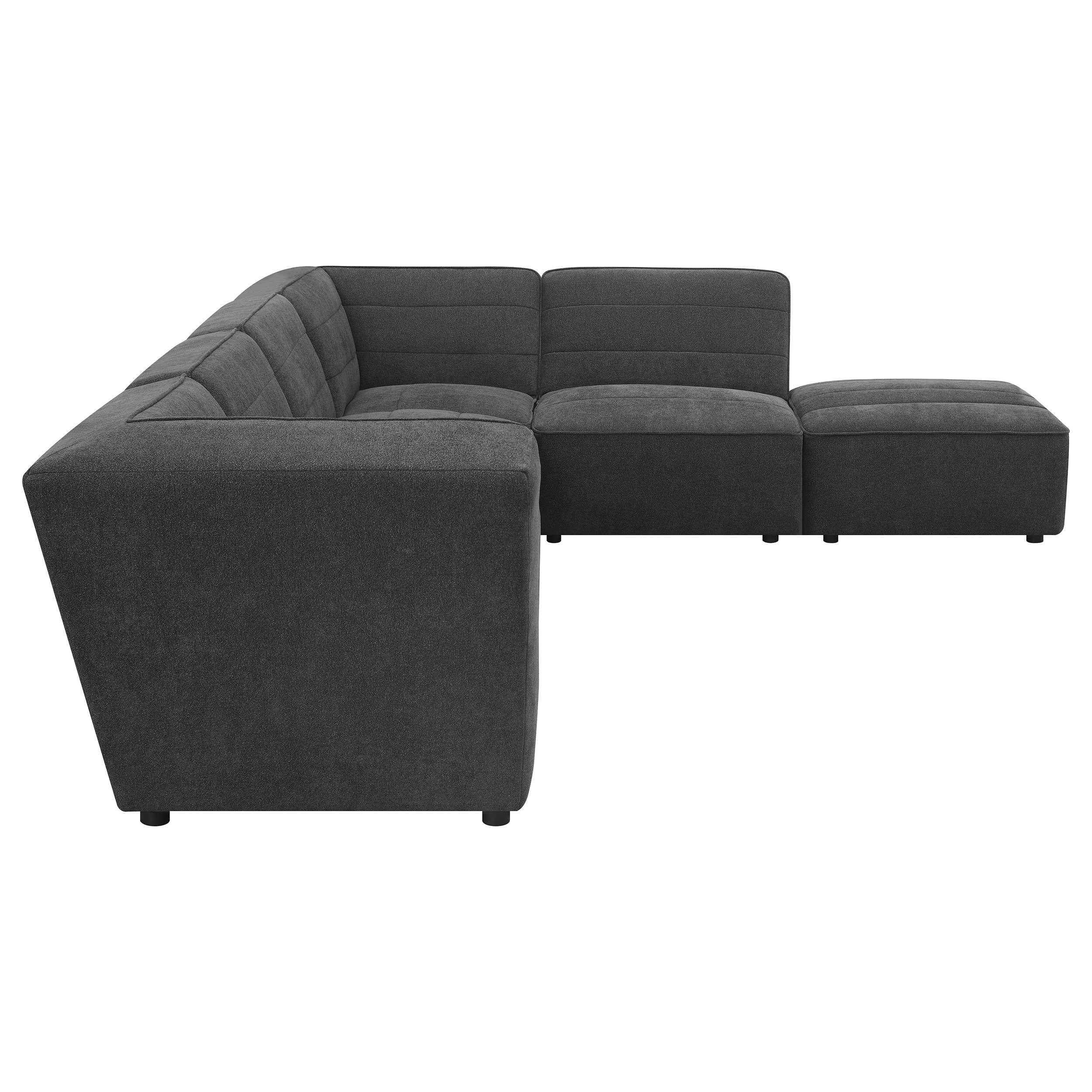 Sunny 6-piece Upholstered Modular Sectional Sofa Charcoal — view 5