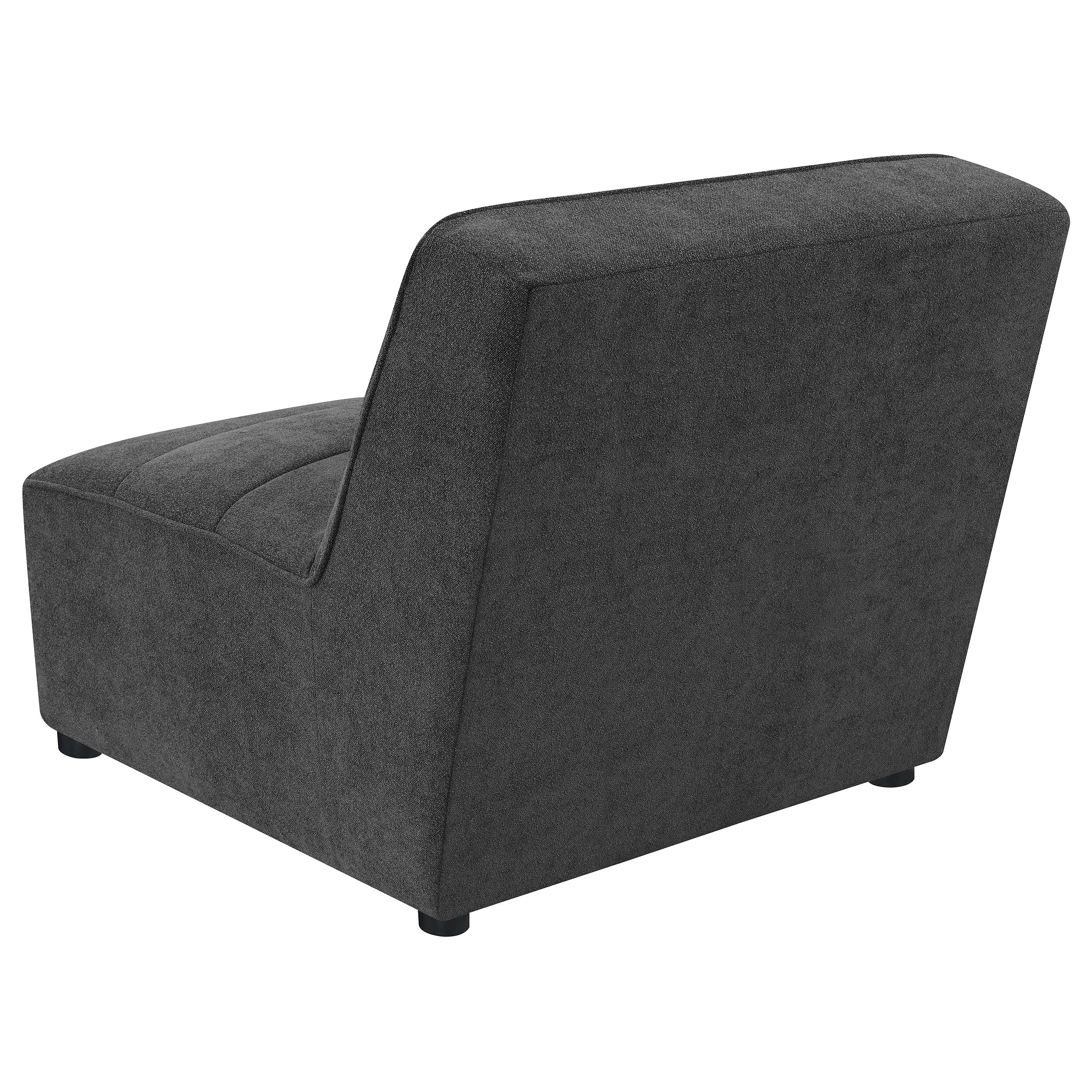 Sunny Upholstered Armless Chair Dark Charcoal — view 6