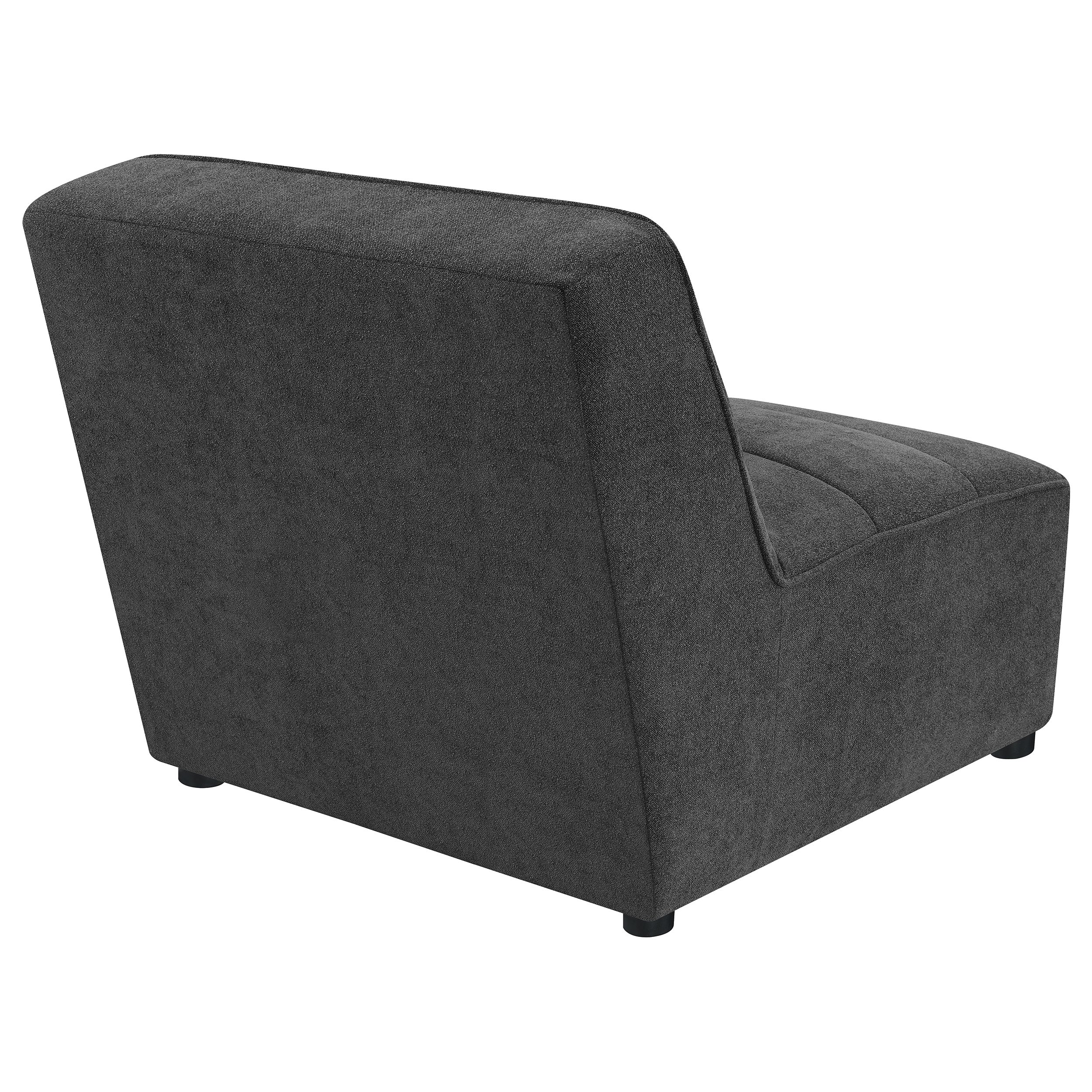 Sunny Upholstered Armless Chair Dark Charcoal — view 7