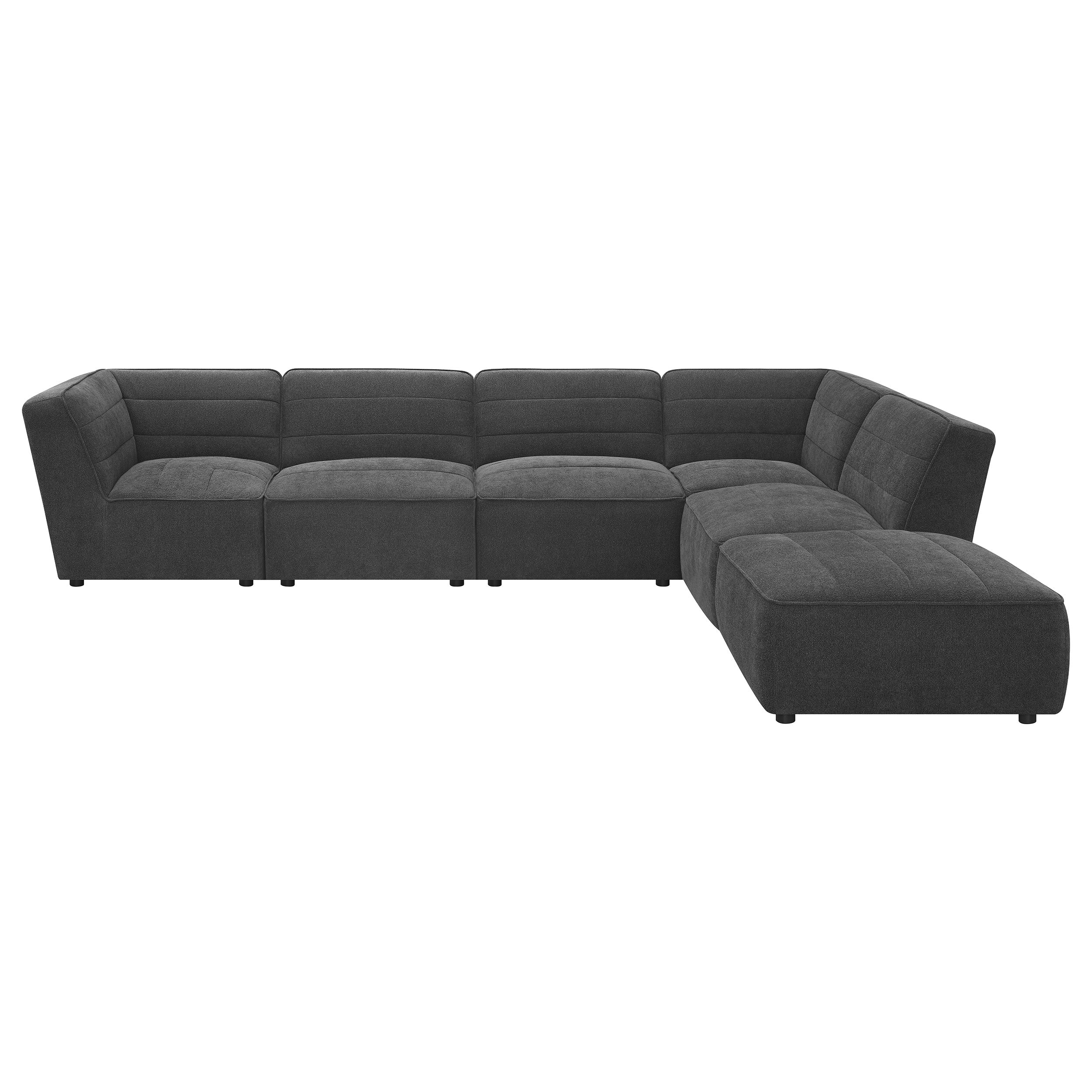 Sunny Upholstered Armless Chair Dark Charcoal — view 15