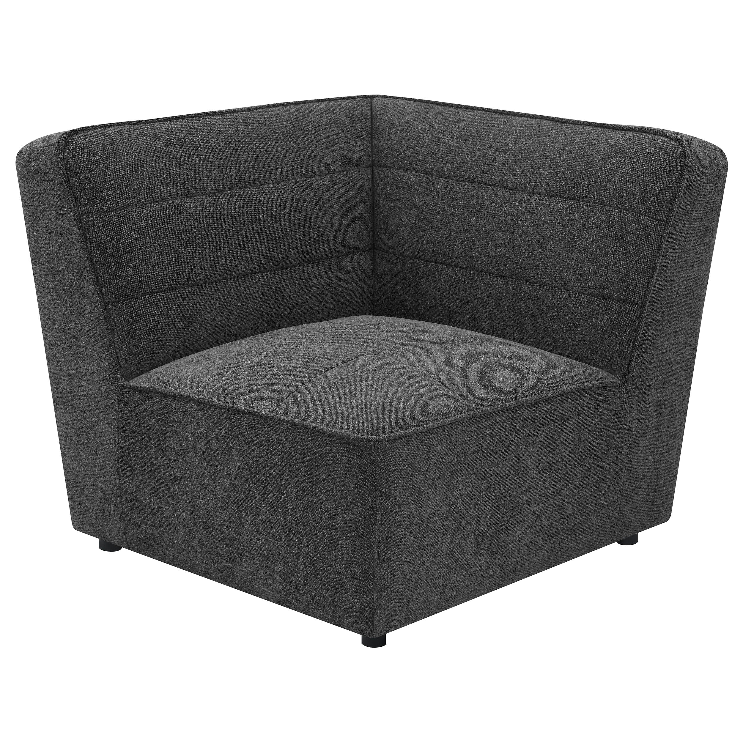 Sunny Upholstered Corner Chair Dark Charcoal — view 2