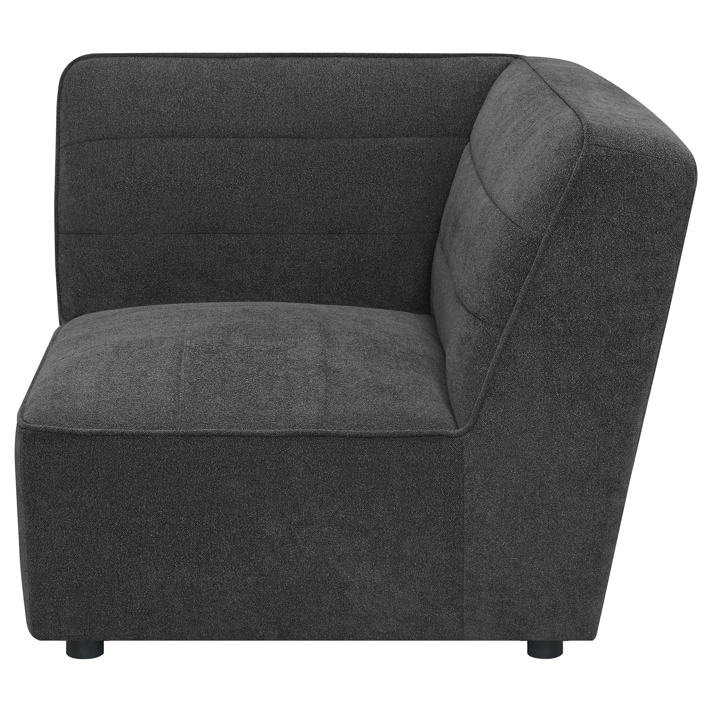 Sunny Upholstered Corner Chair Dark Charcoal — view 4